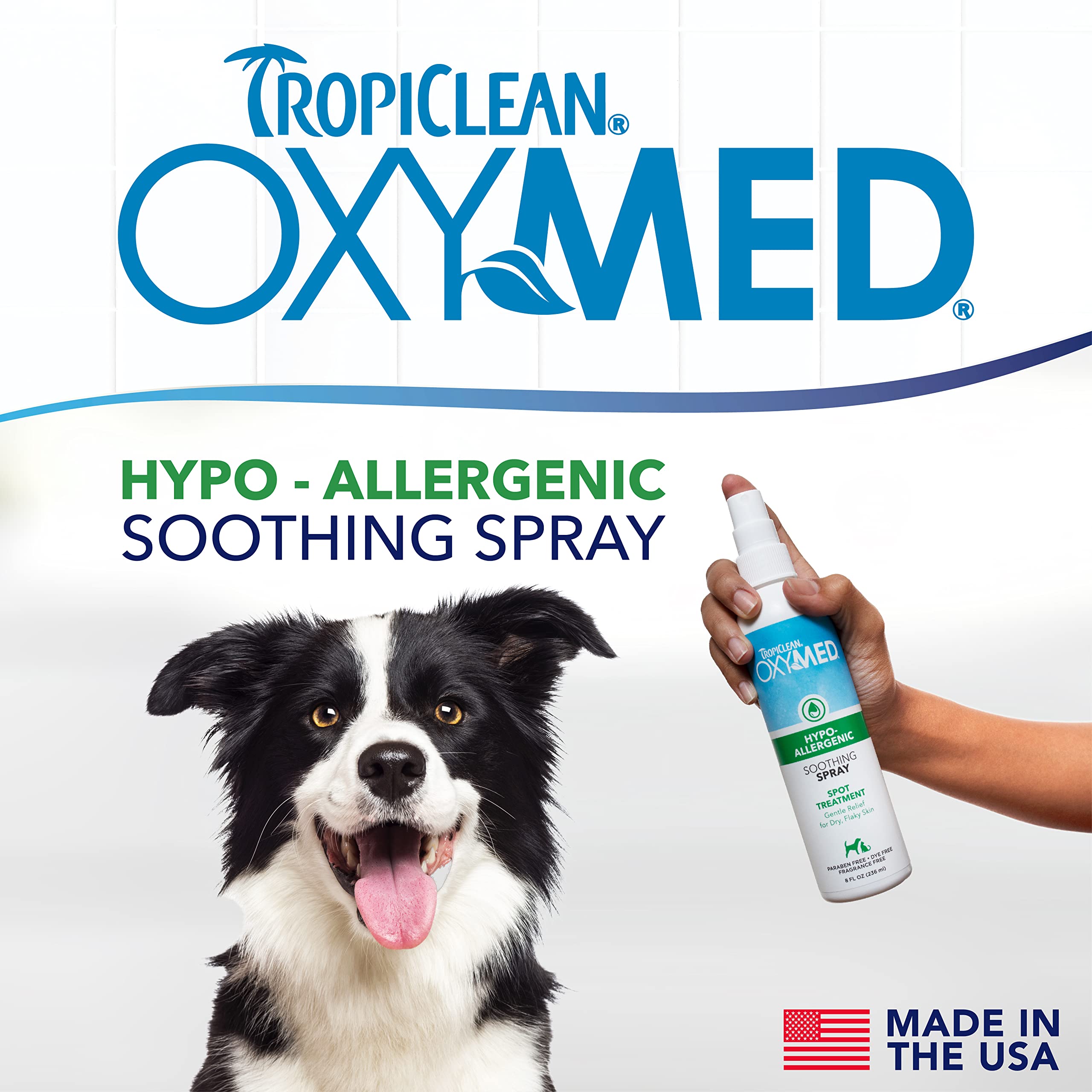 Foto 3 pulgar | Spray Hipoalergénico Tropiclean Oxymed Para Aliviar La Comezón, 240 Ml - Venta Internacional.