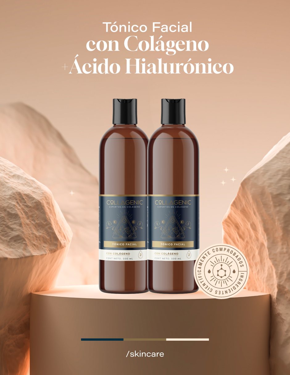 Foto 2 | Tonico Facial 500ml Colágeno Vitamina C, E Niacinamida Rosas