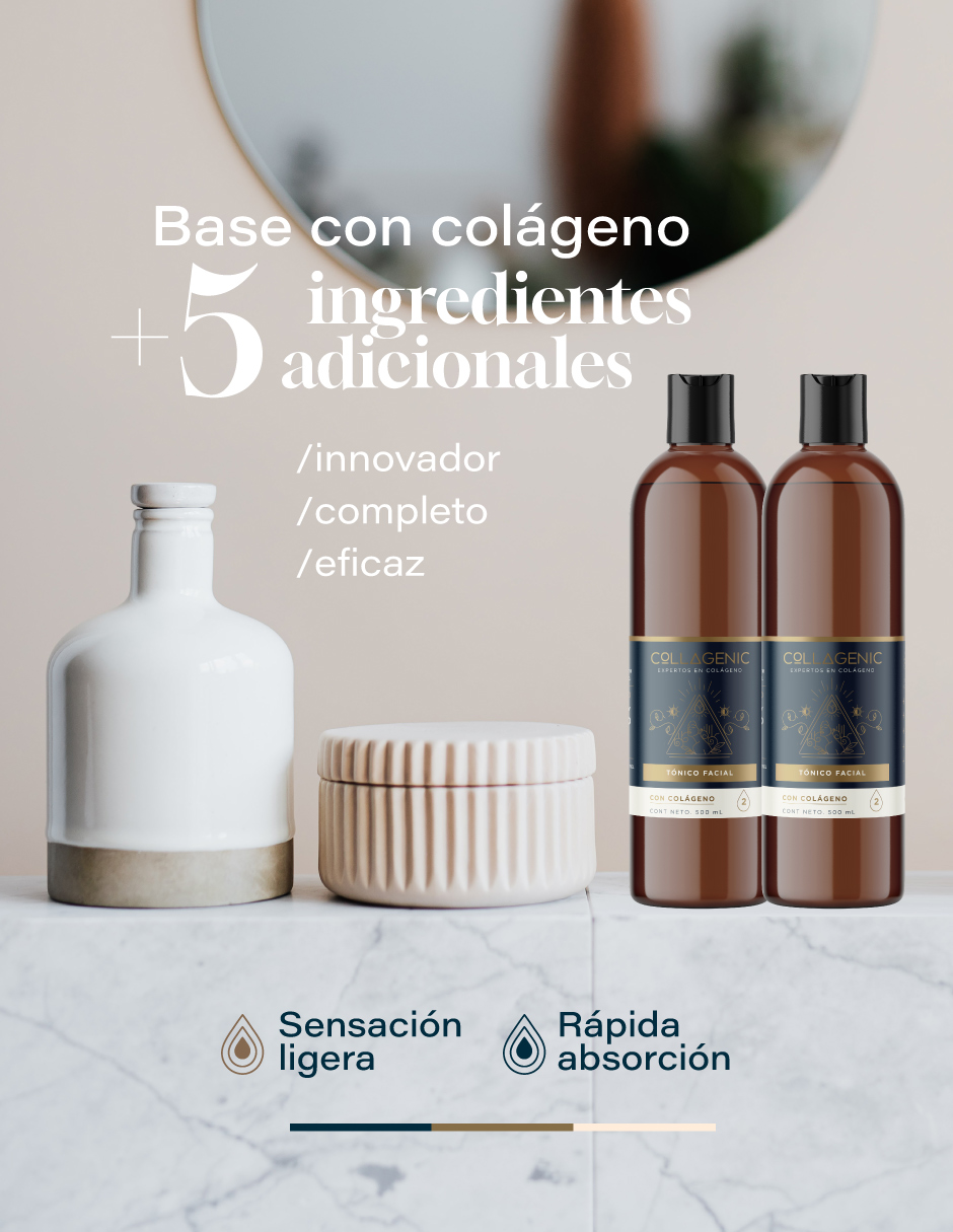 Foto 6 pulgar | Tonico Facial 500ml Colágeno Vitamina C, E Niacinamida Rosas