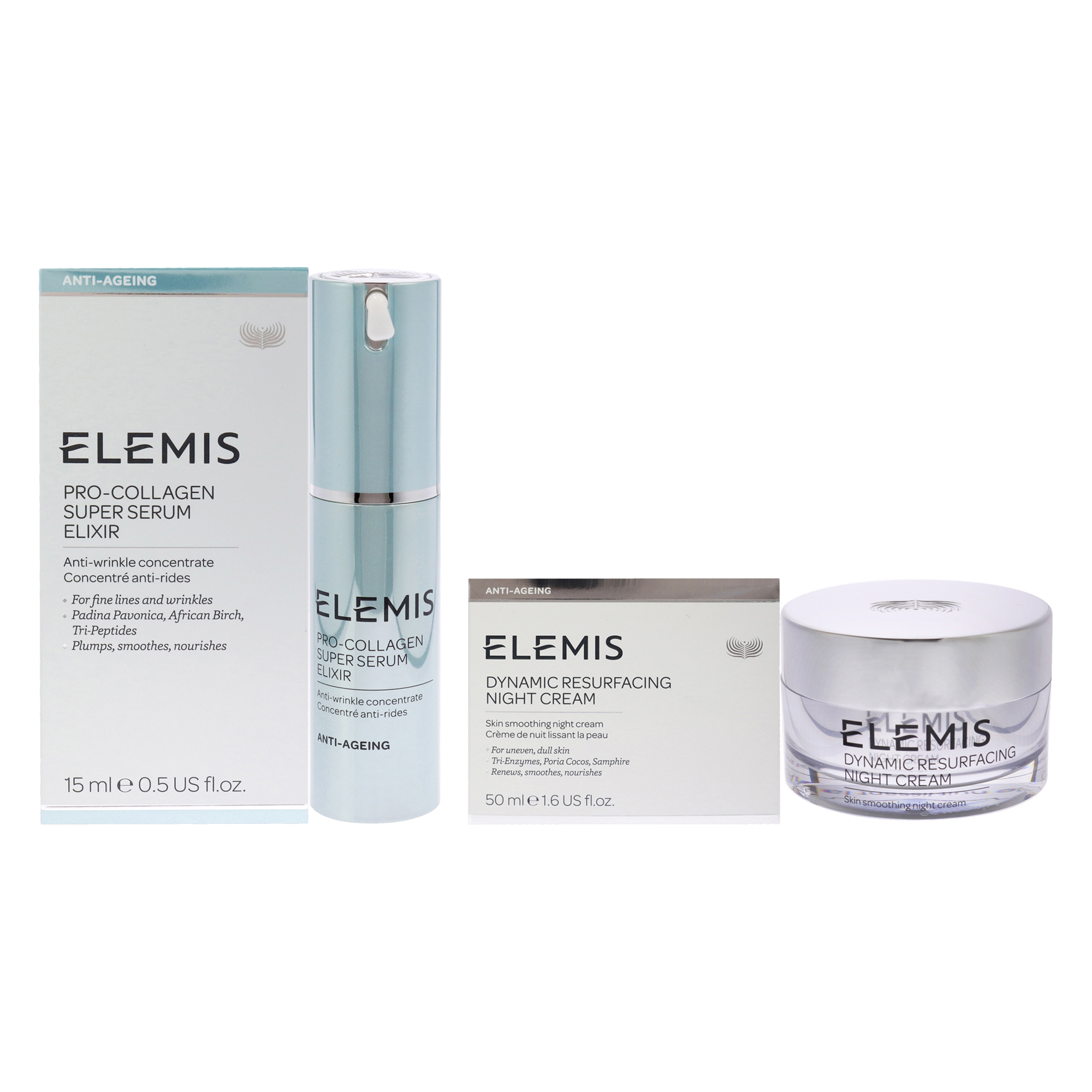 Set De Cuidado De La Piel Elemis Dynamic Pro Collagen Serum Elixir Women - Venta Internacional.