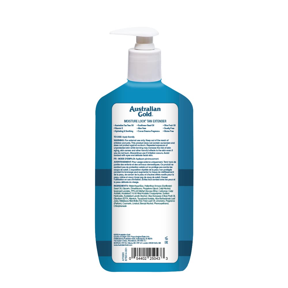 Foto 3 pulgar | Loción Extensora De Bronceado Australian Gold Moisture Lock 480 Ml - Venta Internacional.