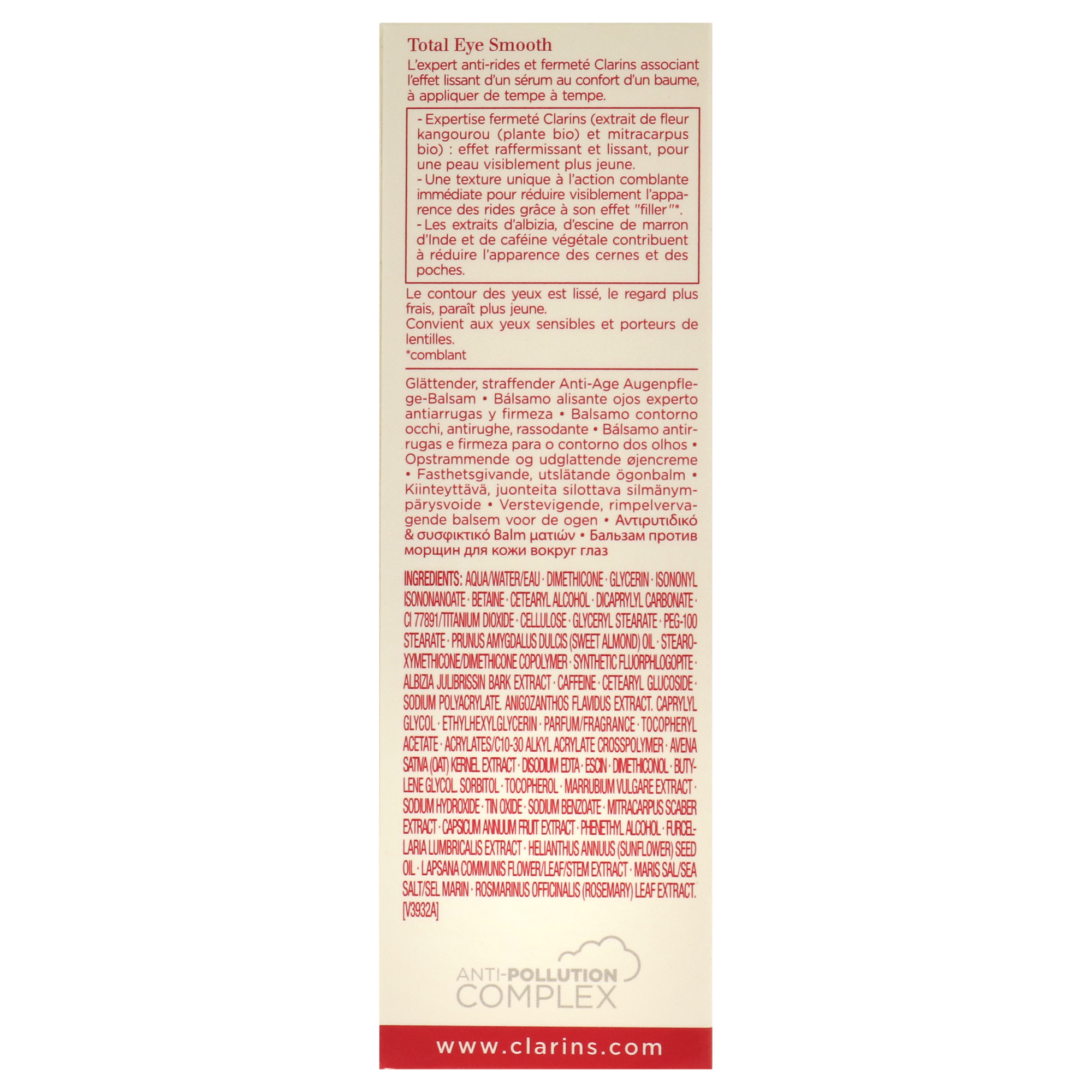 Foto 6 | Bálsamo Para Ojos Clarins Total 15ml - Venta Internacional.