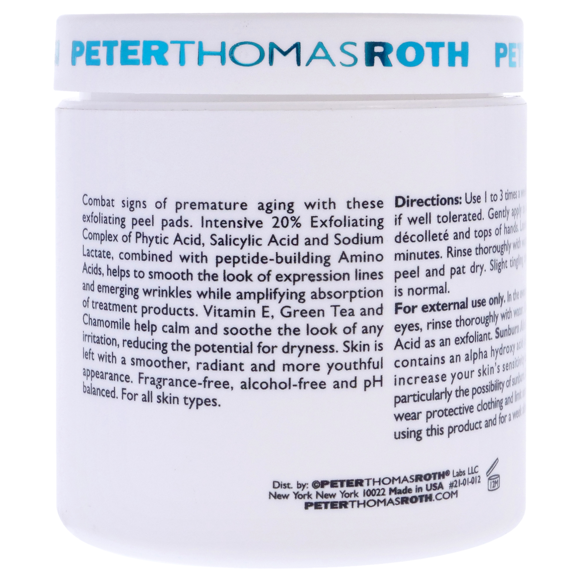 Foto 2 pulgar | Almohadillas Exfoliantes Peter Thomas Roth Peptide Skininjection - Venta Internacional.