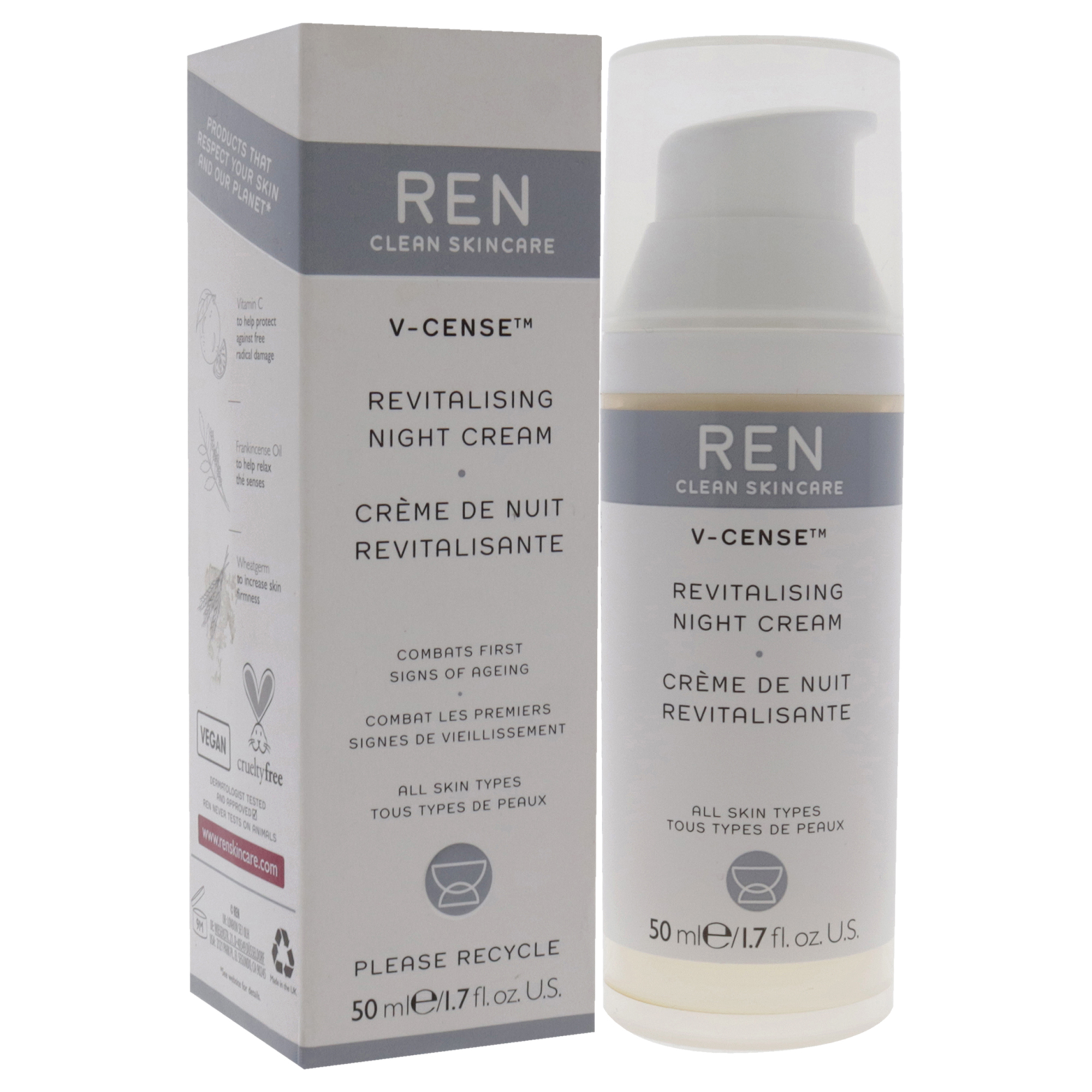 Foto 4 pulgar | Crema De Noche Ren V-cense Revitalizante 50ml - Venta Internacional.