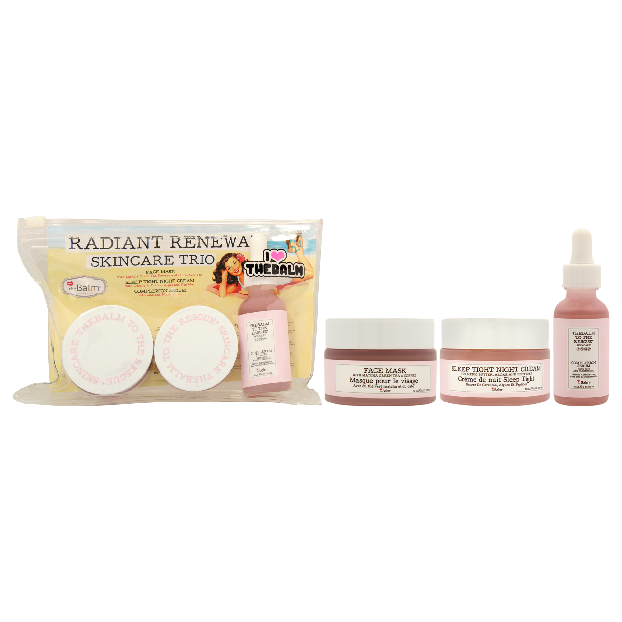 Set Para El Cuidado De La Piel The Balm Radiant Renewal Con Mascarilla Facial Hidratante - Venta Internacional.