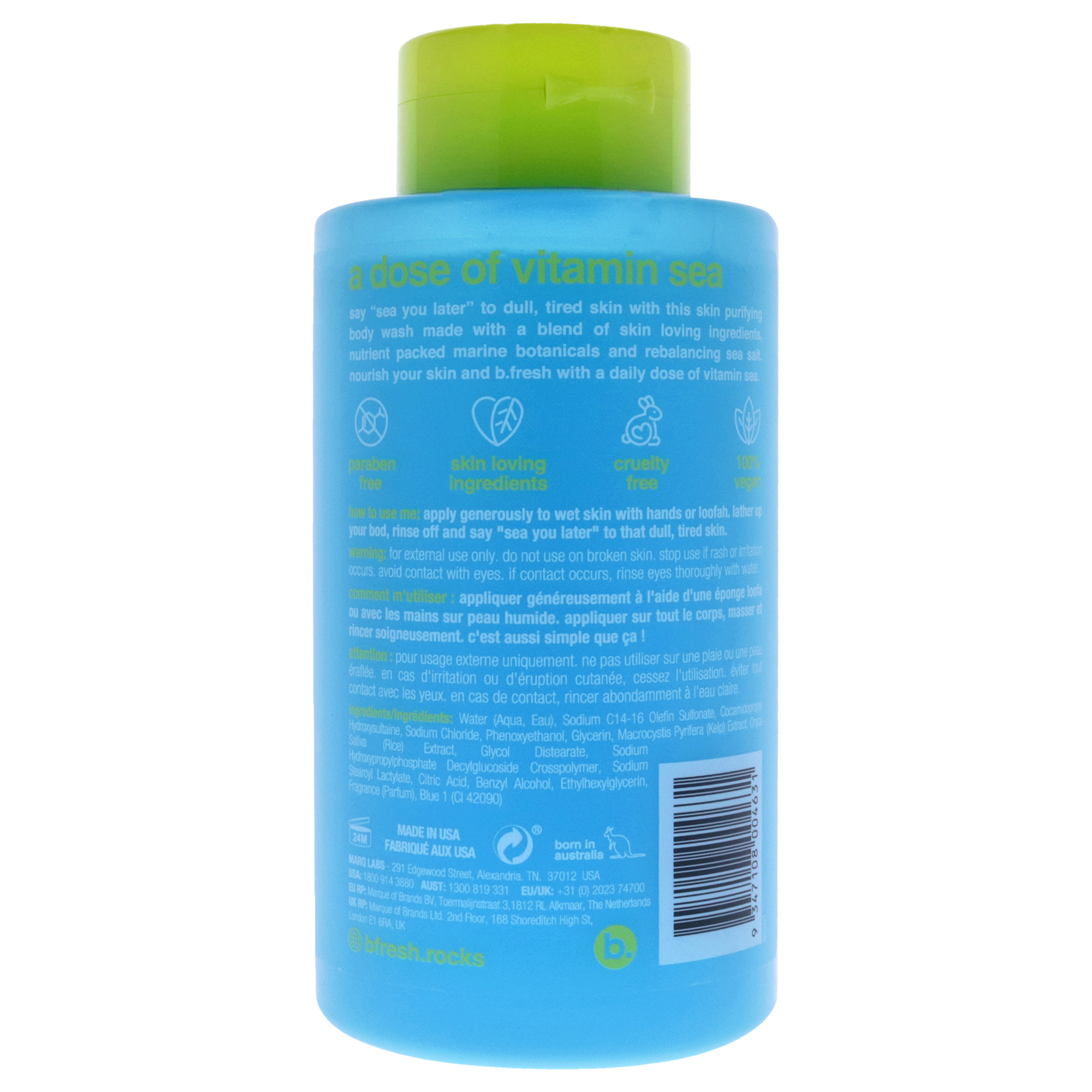 Foto 2 | Gel De Baño B.tan Con Vitamina Marina Purificante, 473 Ml - Venta Internacional.