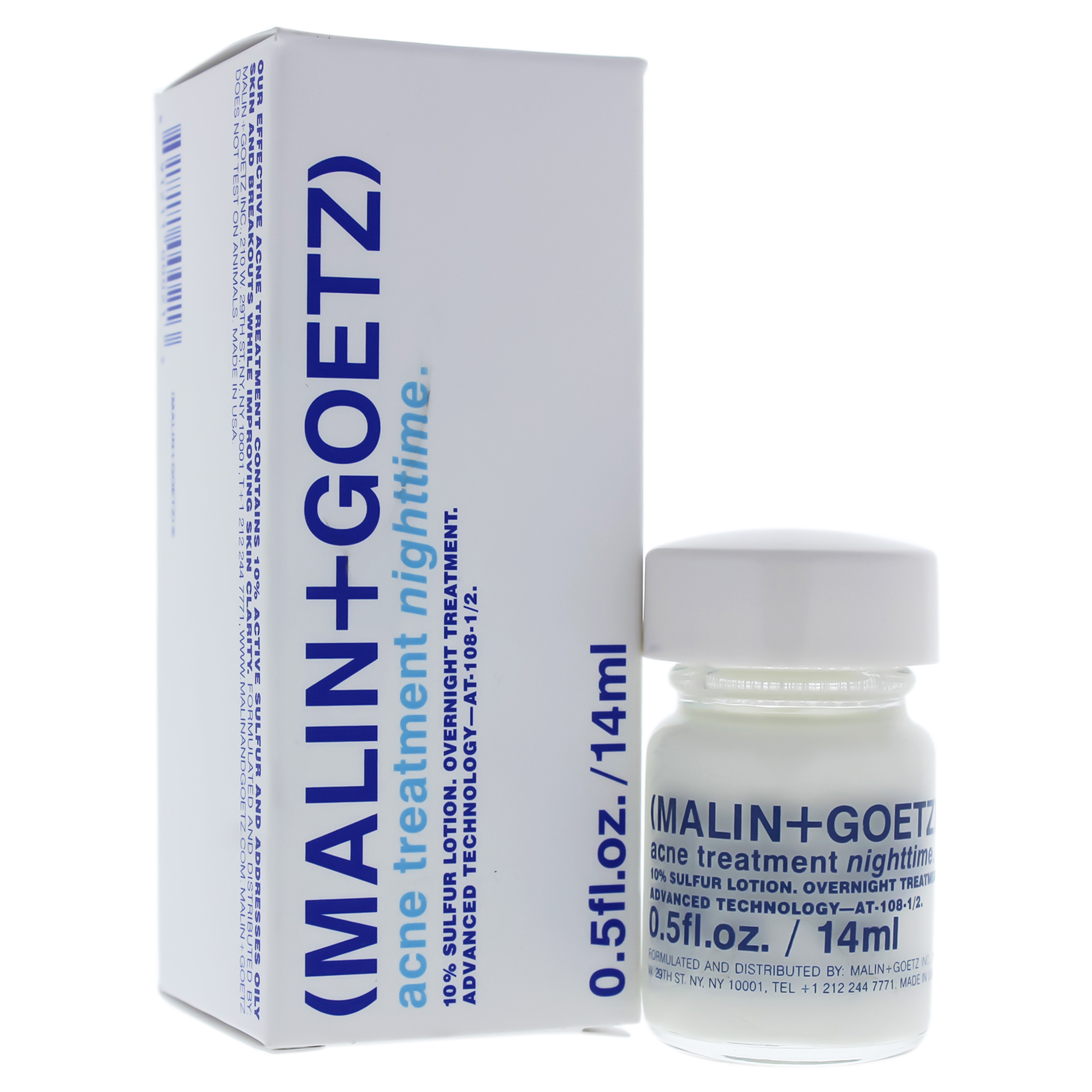 Tratamiento Nocturno Para El Acné Malin + Goetz, 0.5 Oz Con Ácido Salicílico - Venta Internacional.