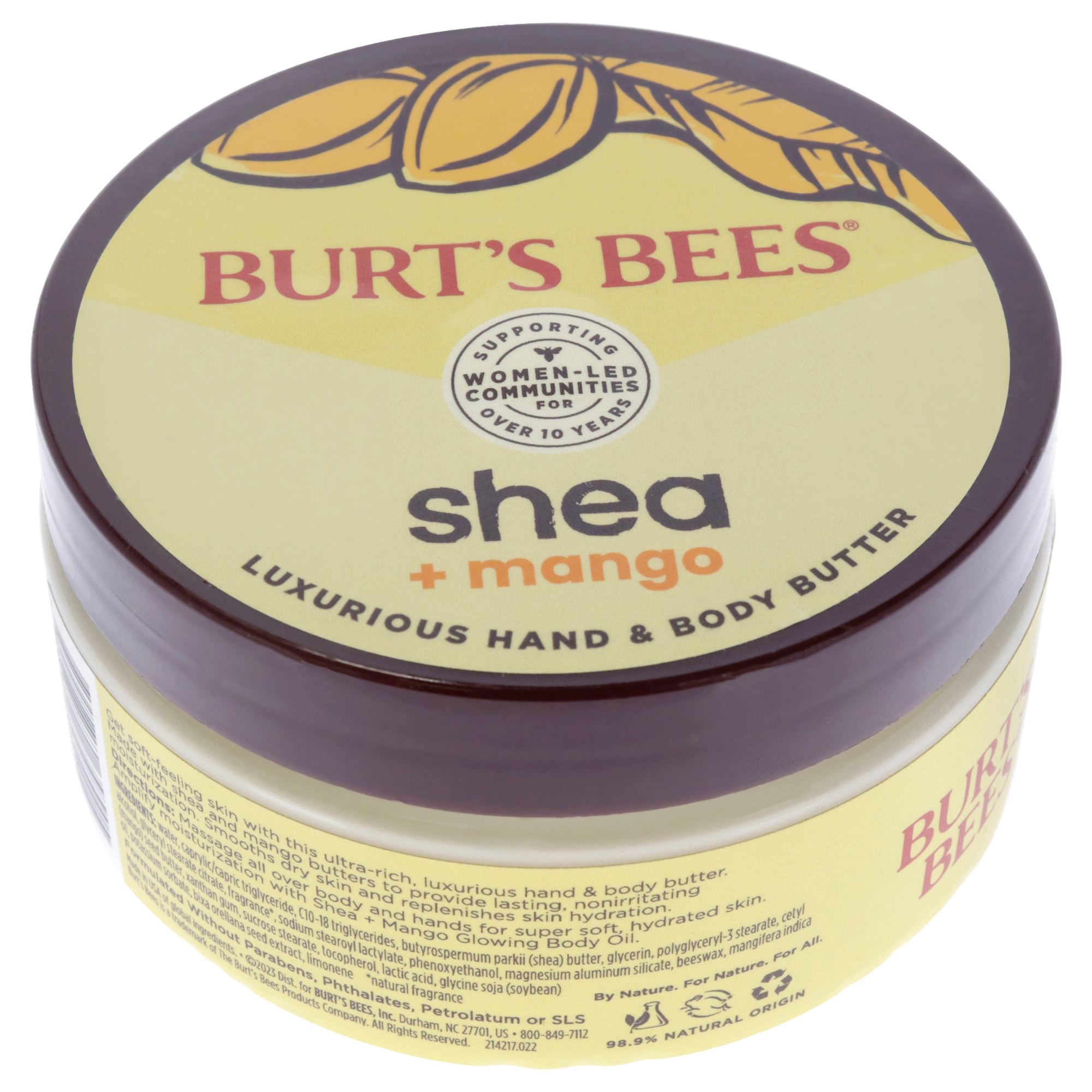 Foto 3 pulgar | Manteca Para Manos Y Cuerpo Burts Bees Shea Plus Mango - Venta Internacional.