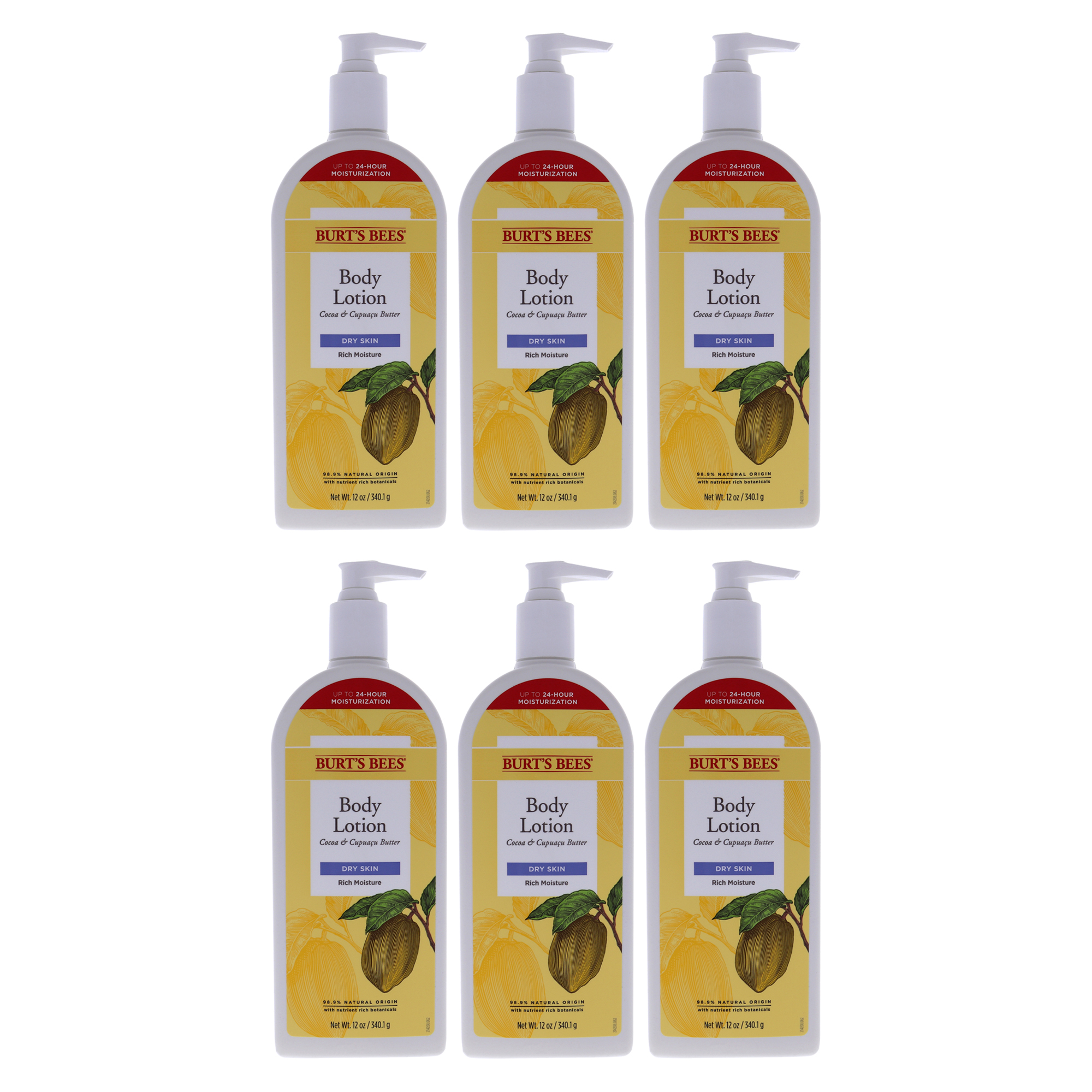 Foto 1 | Loción Corporal Burts Bees Manteca de Cacao 6 Piezas-Venta Internacional