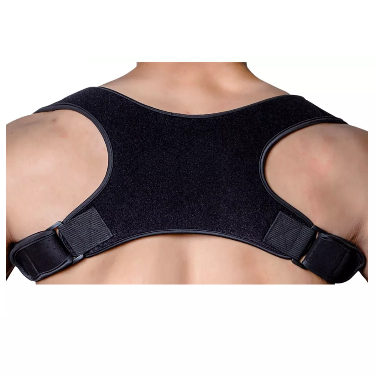 Corrector Postura Espalda Para Hombre Y Mujer Faja Ajustable Eo Safe Imports Esi-17866 Negro