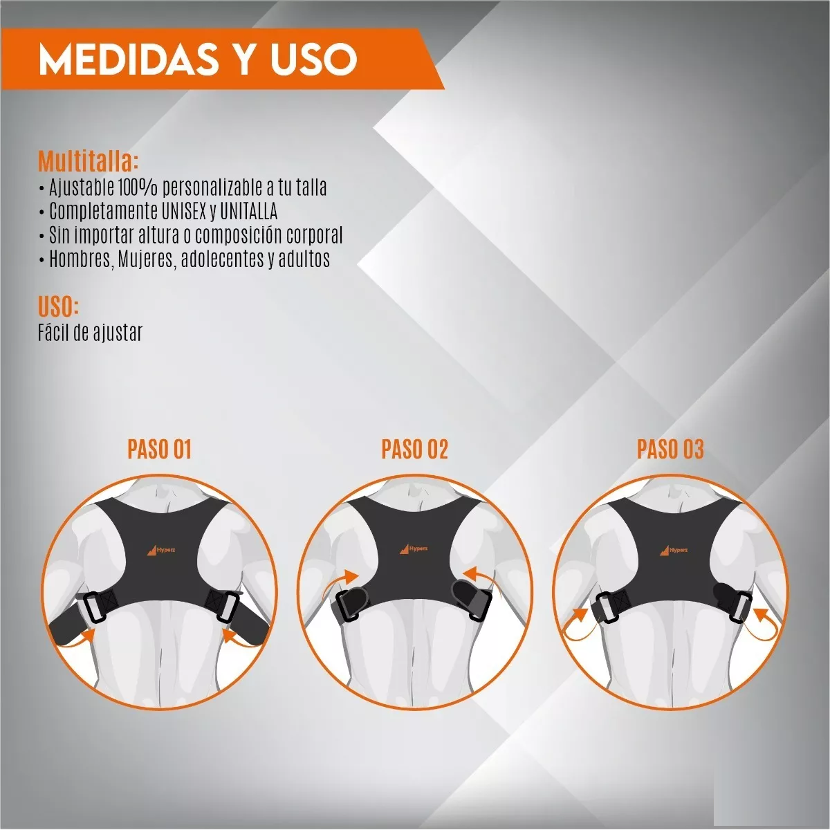 Foto 4 pulgar | Corrector Postura Espalda Para Hombre Y Mujer Faja Ajustable Eo Safe Imports Esi-17866 Negro