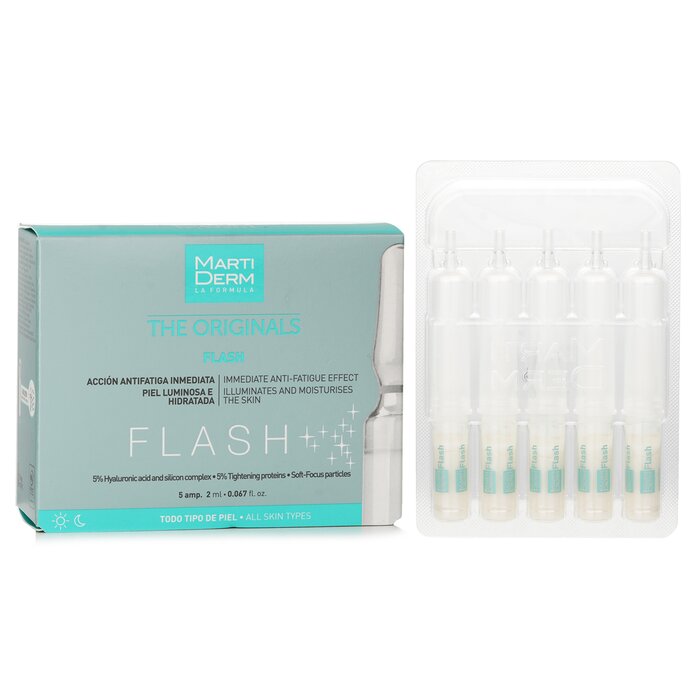Foto 1 | Ampollas Antifatiga Flash Martiderm Para Todo Tipo De Piel - Venta Internacional.