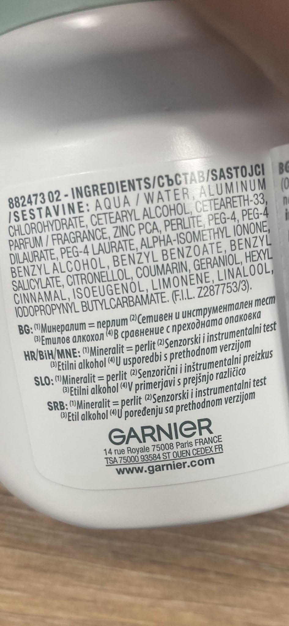 Foto 3 pulgar | Rollo Antitranspirante Garnier Mineral Action Control Para Mujer, 200 Ml, Paquete De 4 Unidades - Venta Internacional.