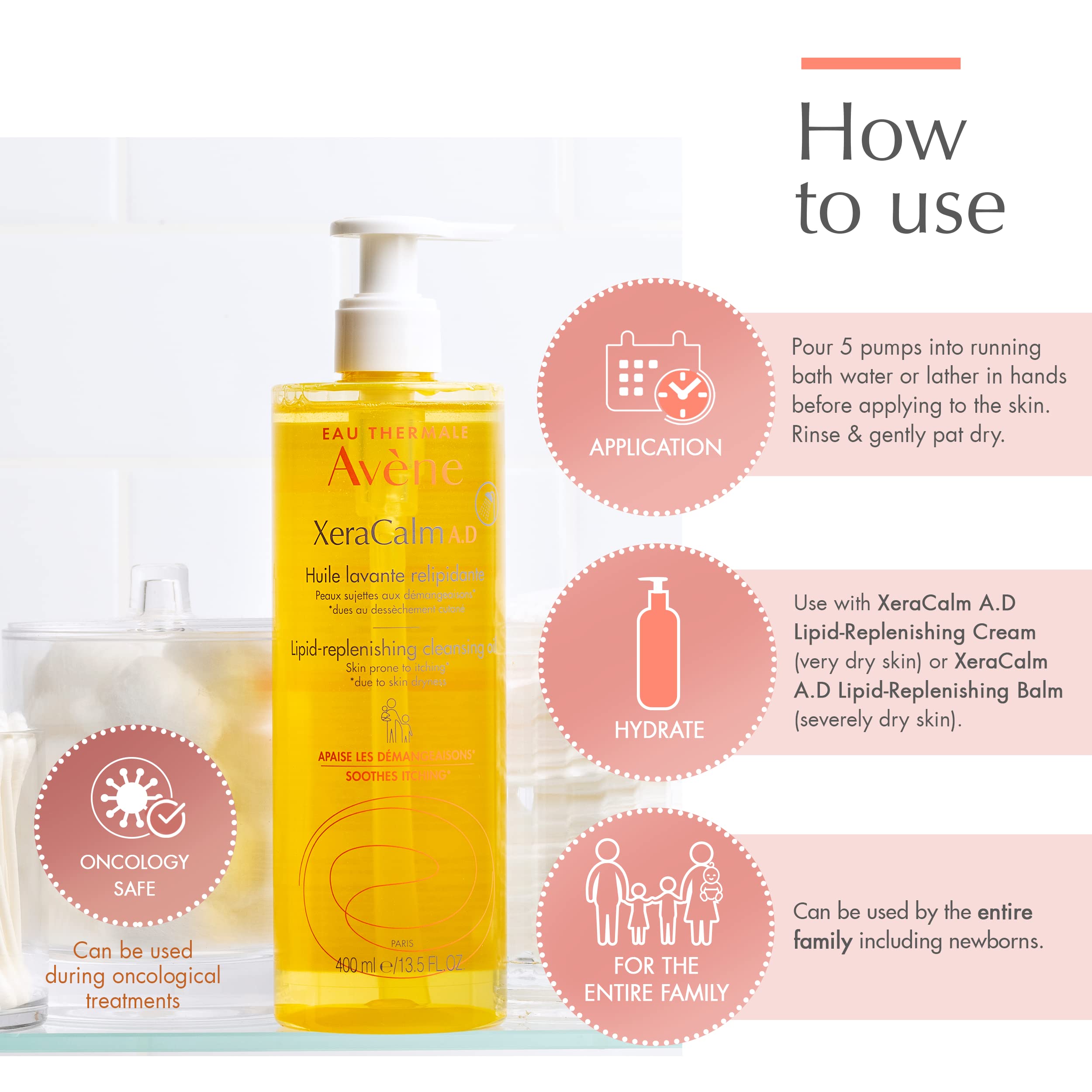 Foto 6 pulgar | Aceite Limpiador Eau Thermale Avène Xeracalm A.d 400 Ml - Venta Internacional.