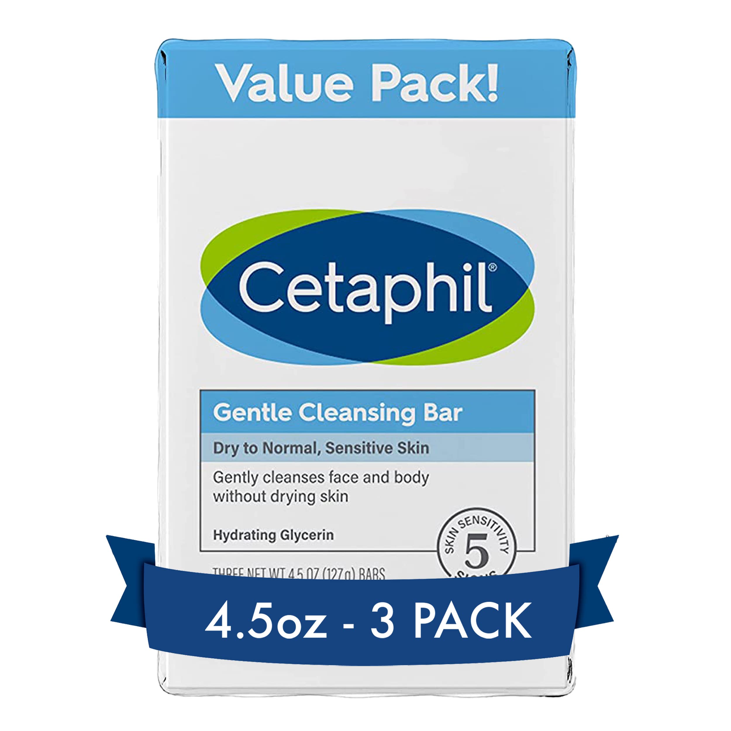 Barra Limpiadora Cetaphil Gentle 133 Ml (paquete De 3) Para Piel Seca - Venta Internacional.