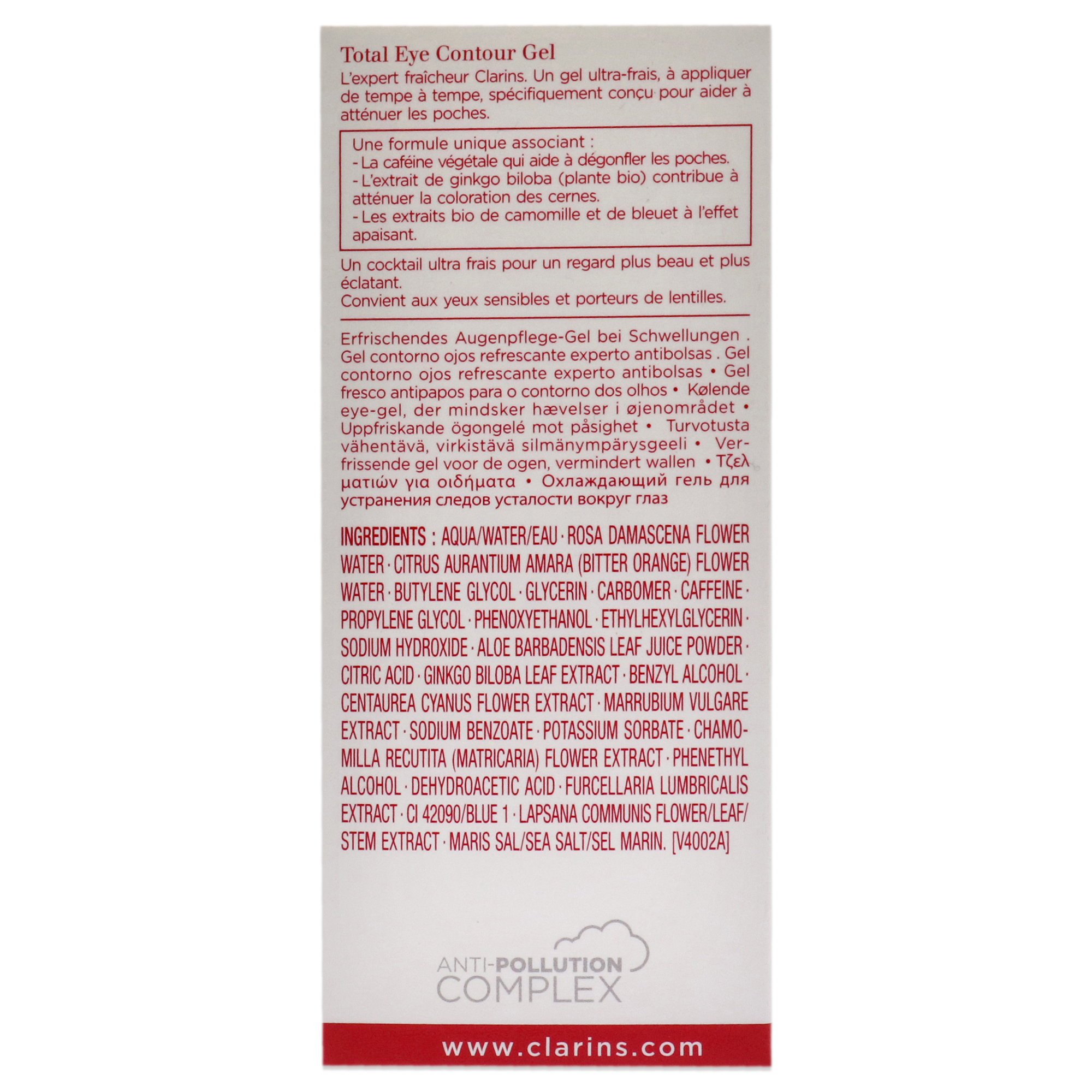 Foto 7 pulgar | Gel Para Contorno De Ojos Clarins 20ml - Venta Internacional.