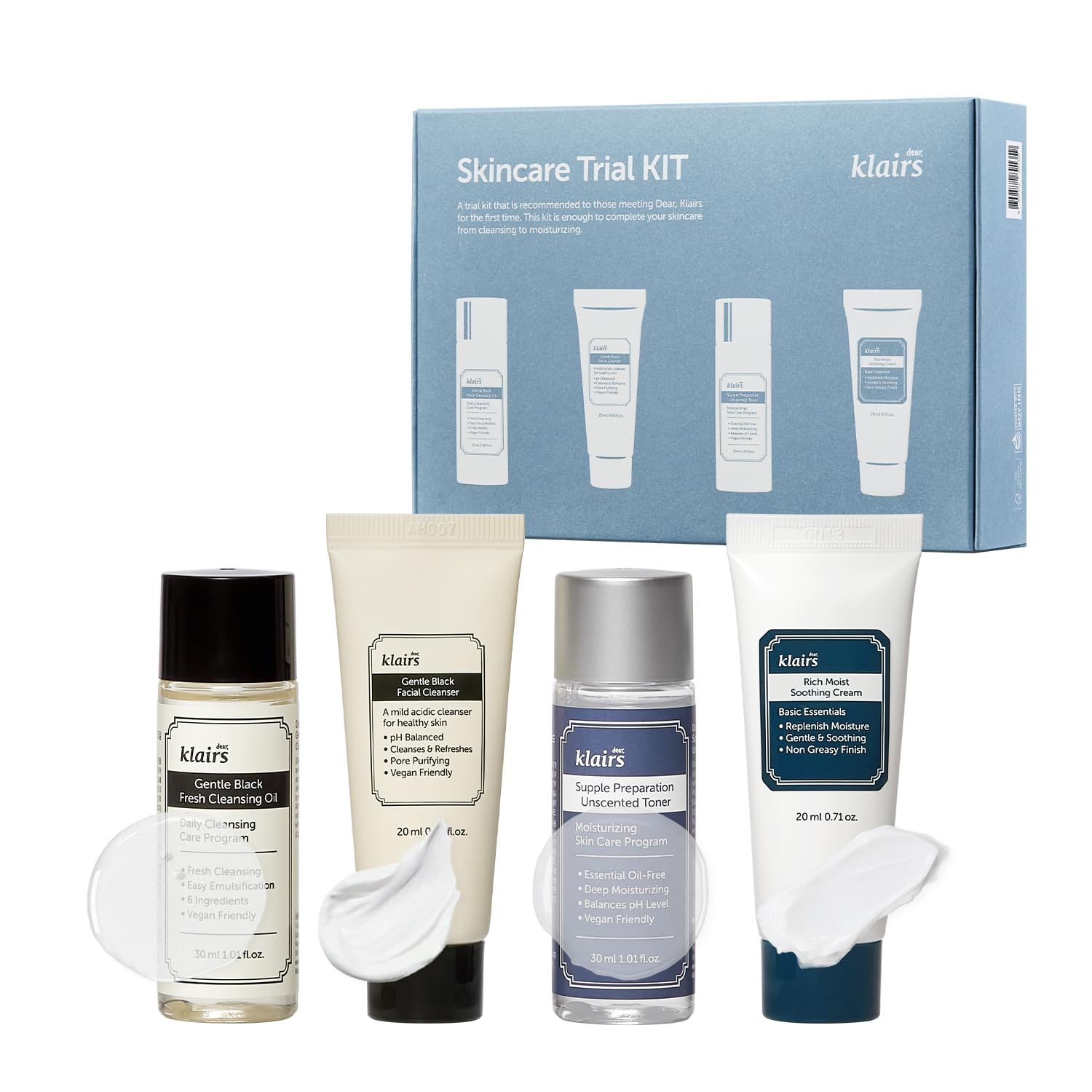 Foto 2 pulgar | [cuidado De La Piel] Kits De Prueba De Cuidado De La Piel Dearklairs Con 4 Minis Para Mujer - Venta Internacional.
