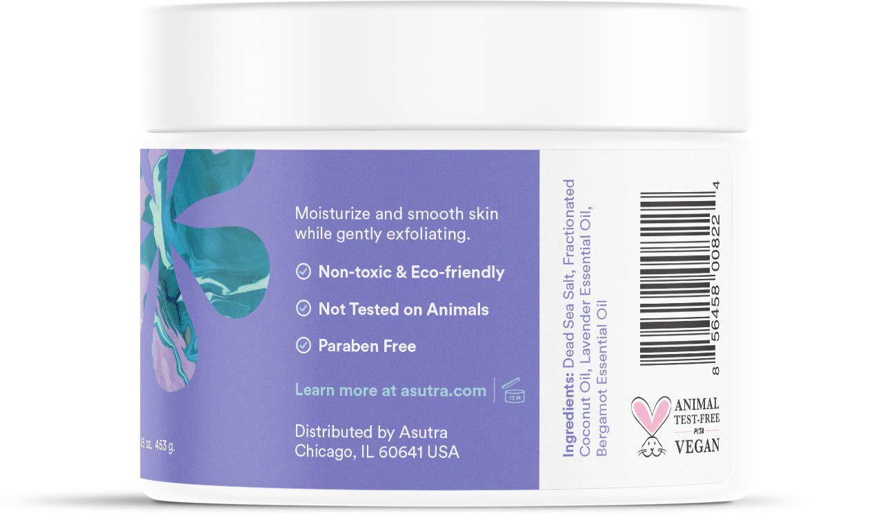 Foto 3 | Exfoliante Corporal Asutra Sal Del Mar Muerto Con Aceites Esenciales 473 Ml - Venta Internacional.