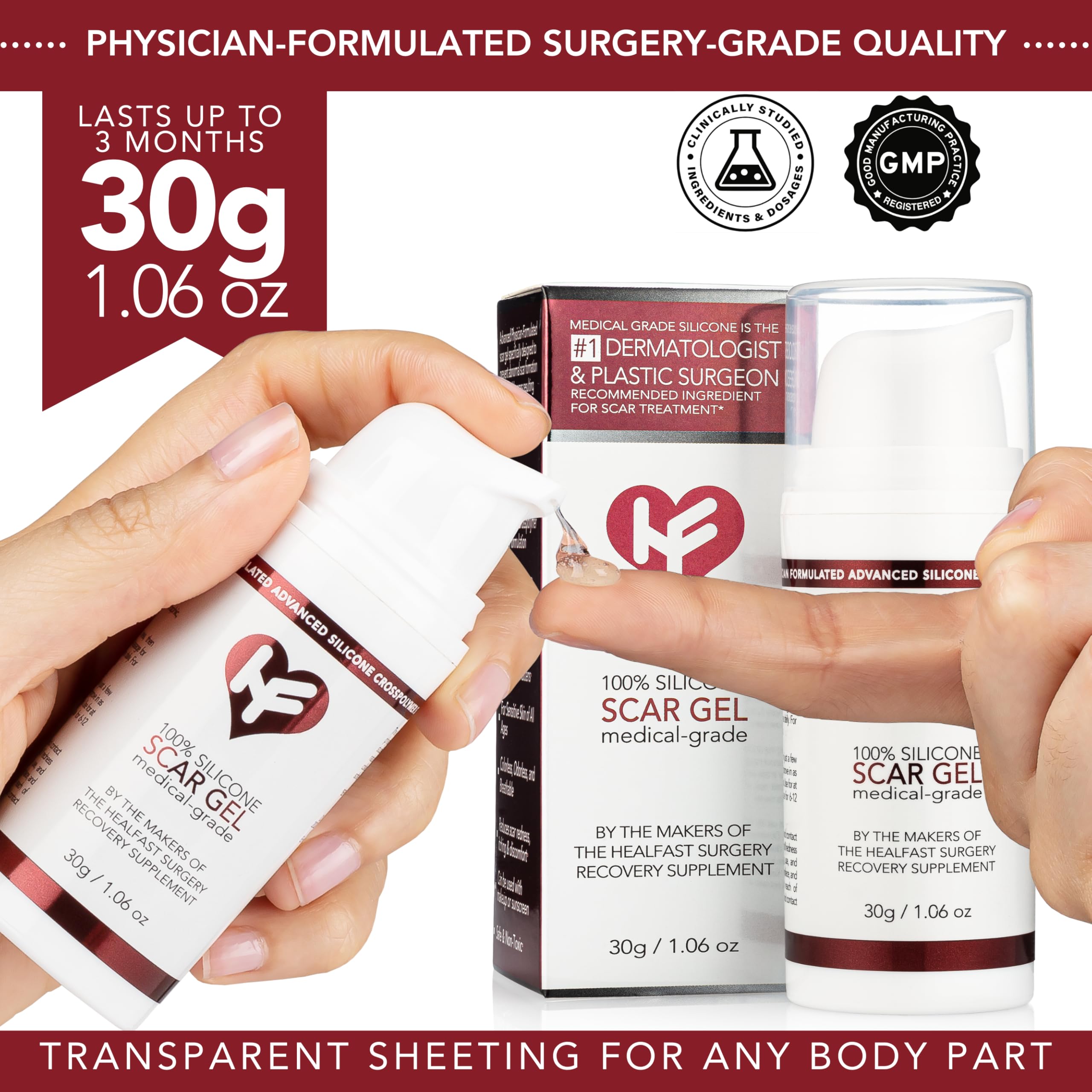 Foto 2 | Lámina Semisólida De Gel De Silicona Para Cicatrices Healfast Physician - Venta Internacional.