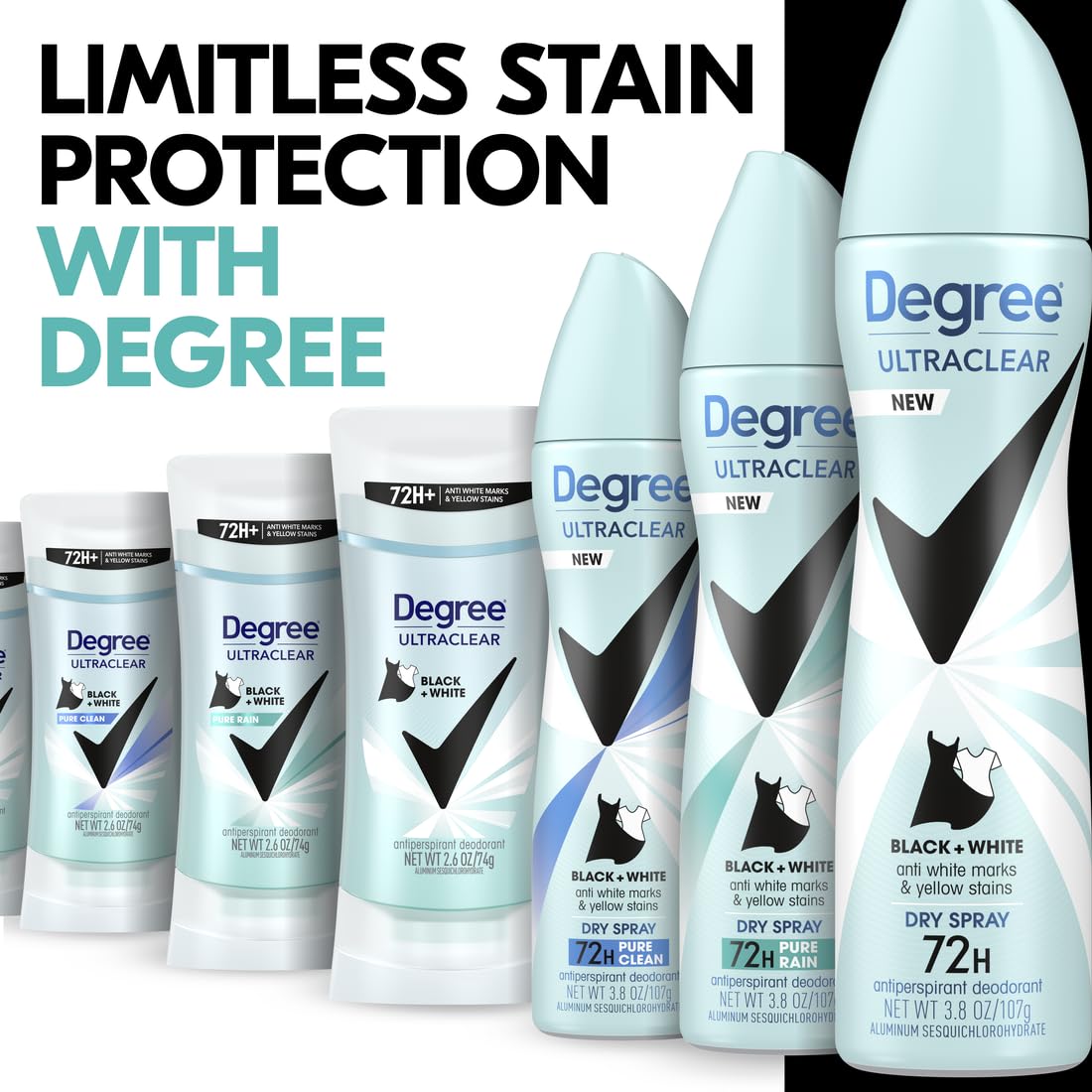 Foto 3 | Antitranspirante Degree para Mujer 4 X 65 Ml - Venta Internacional