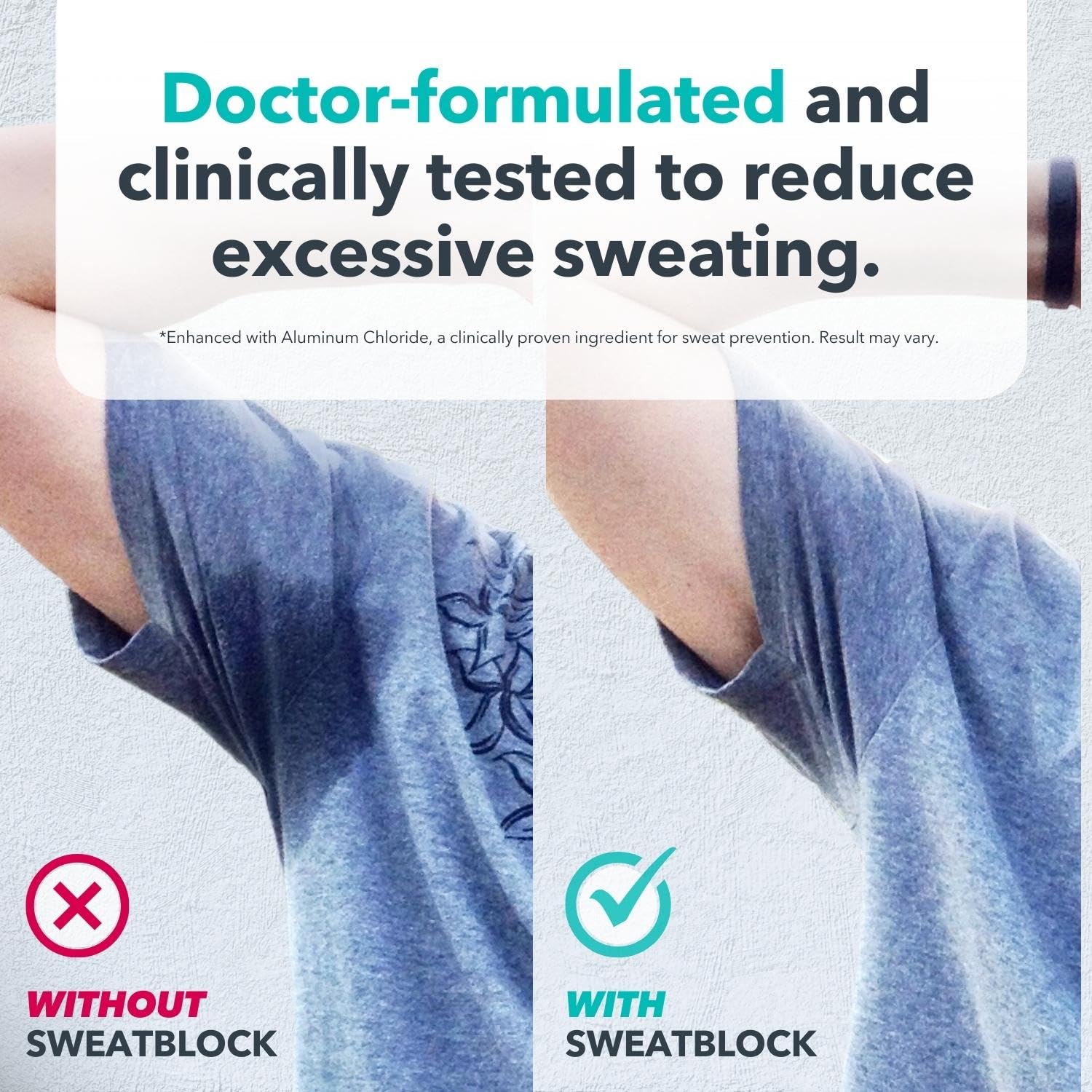 Foto 5 pulgar | Toallitas Antitranspirantes Sweatblock Max Clinical 10 Unidades - Venta Internacional