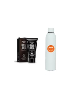 Foto 1 | Mascarilla Negra De Carbón Activado + Termo De Agua Güish