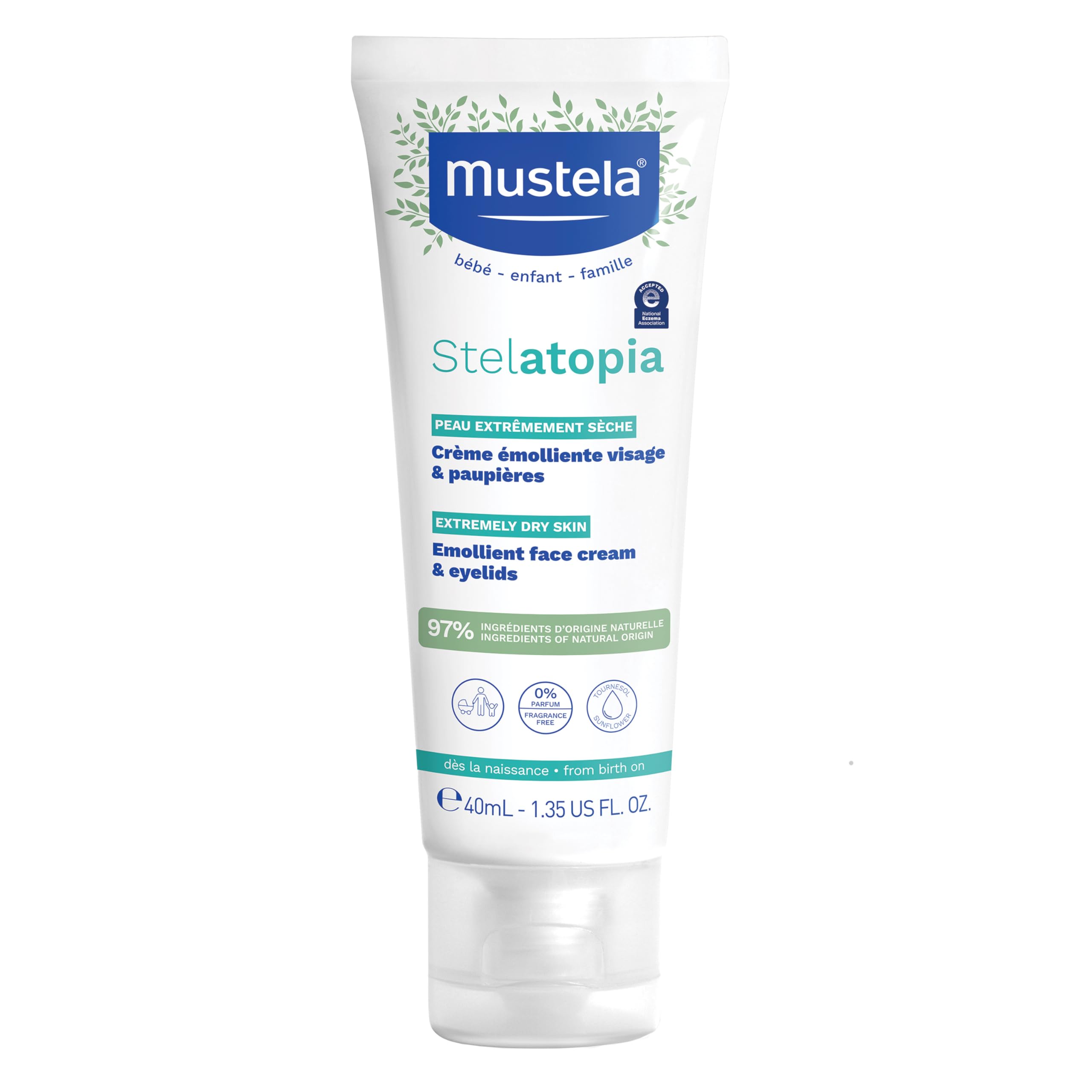 Foto 2 pulgar | Crema Facial Mustela Stelatopia, Emoliente Para Piel Propensa Al Eccema, 40 Ml - Venta Internacional.