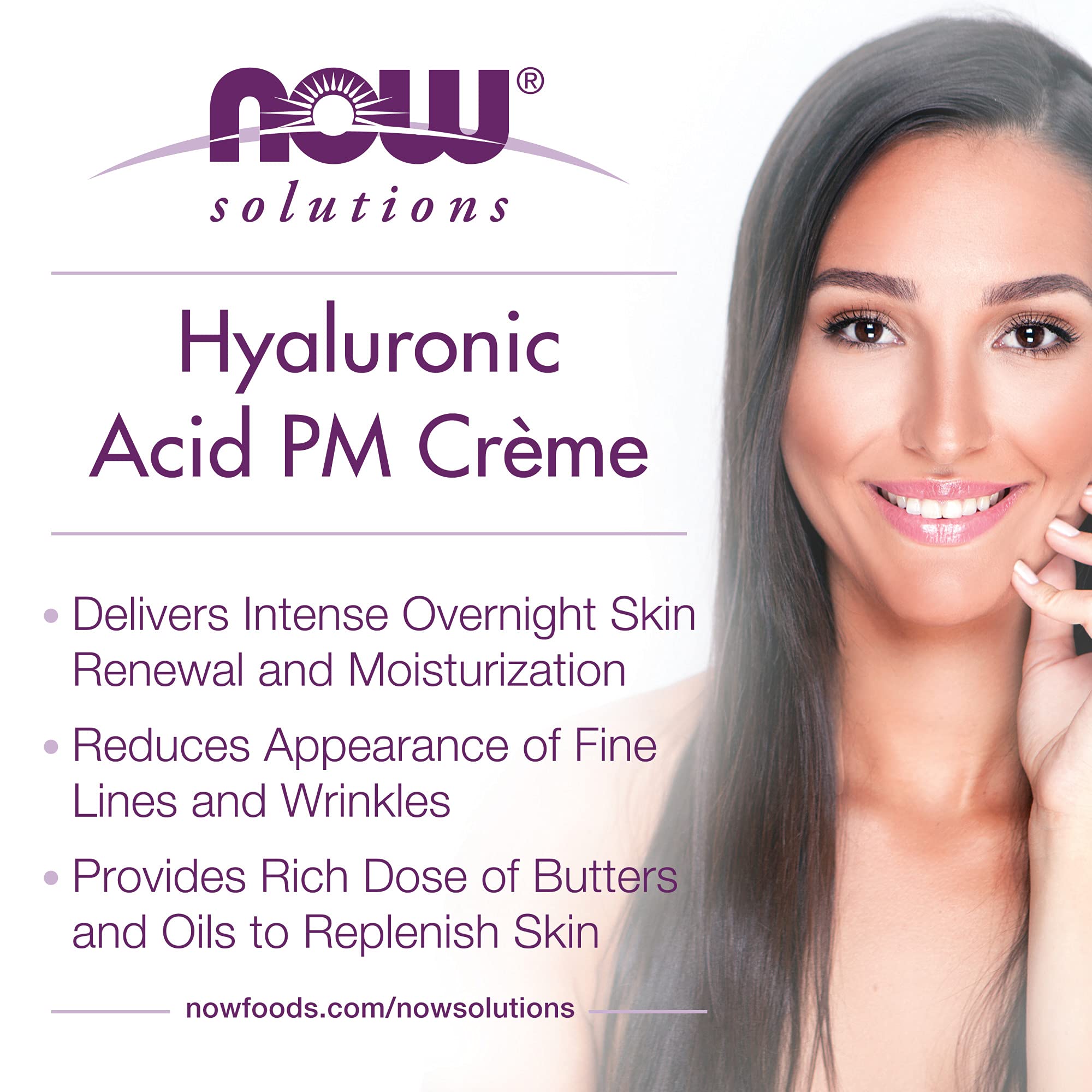 Foto 5 pulgar | Crema Now Solutions Ácido Hialurónico, 60 Ml, Humectante Rehidratante - Venta Internacional.