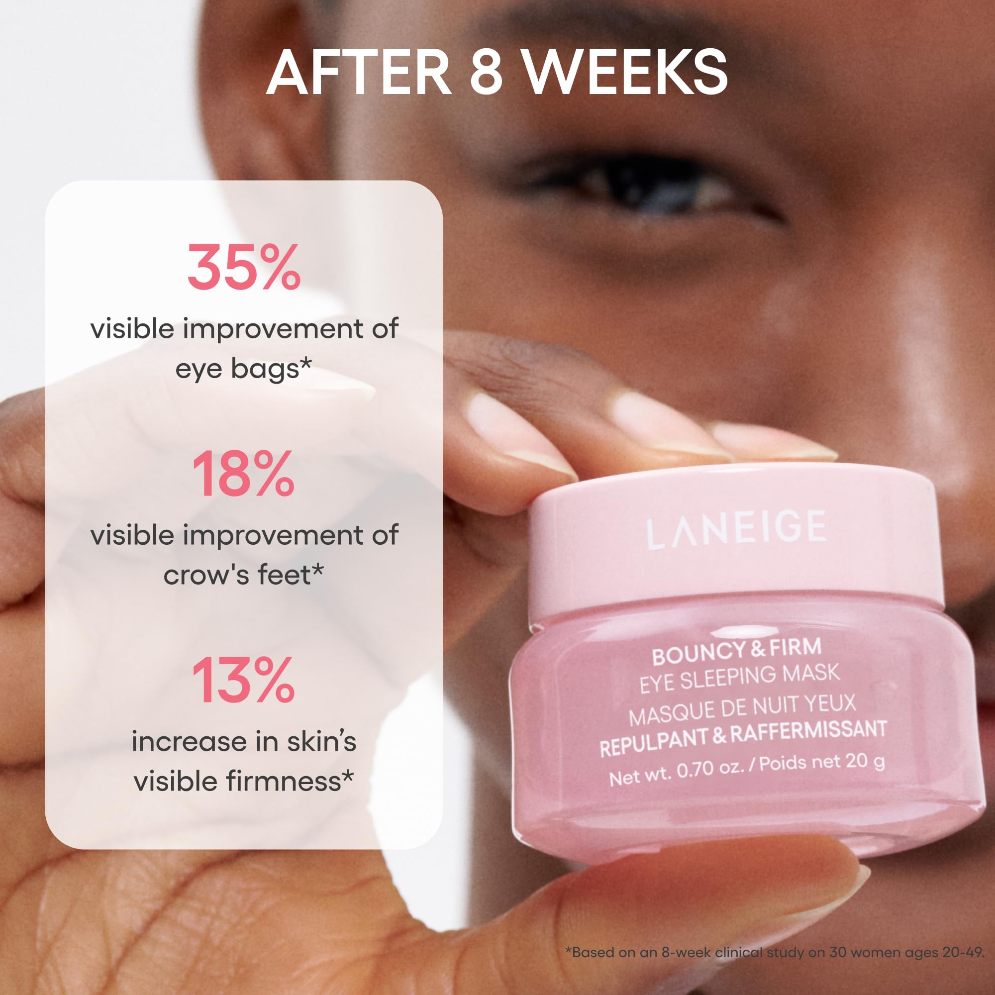 Foto 6 pulgar | Máscara Para Dormir Laneige Bouncy & Firm Eye Brightening - Venta Internacional.