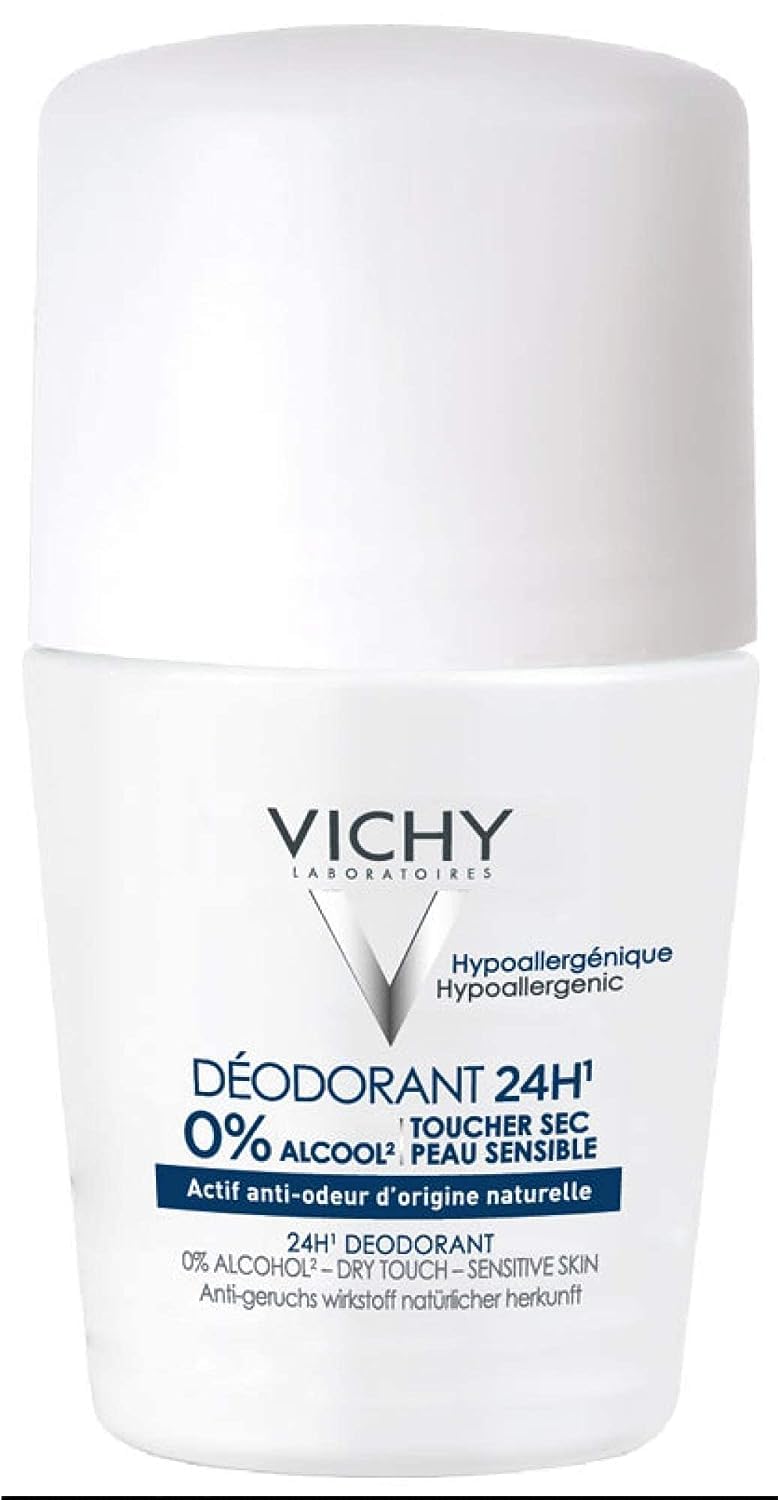 Desodorante Vichy, 24 Horas, Seco Al Tacto, En Rollo, 50 Ml, Sin Aluminio - Venta Internacional.