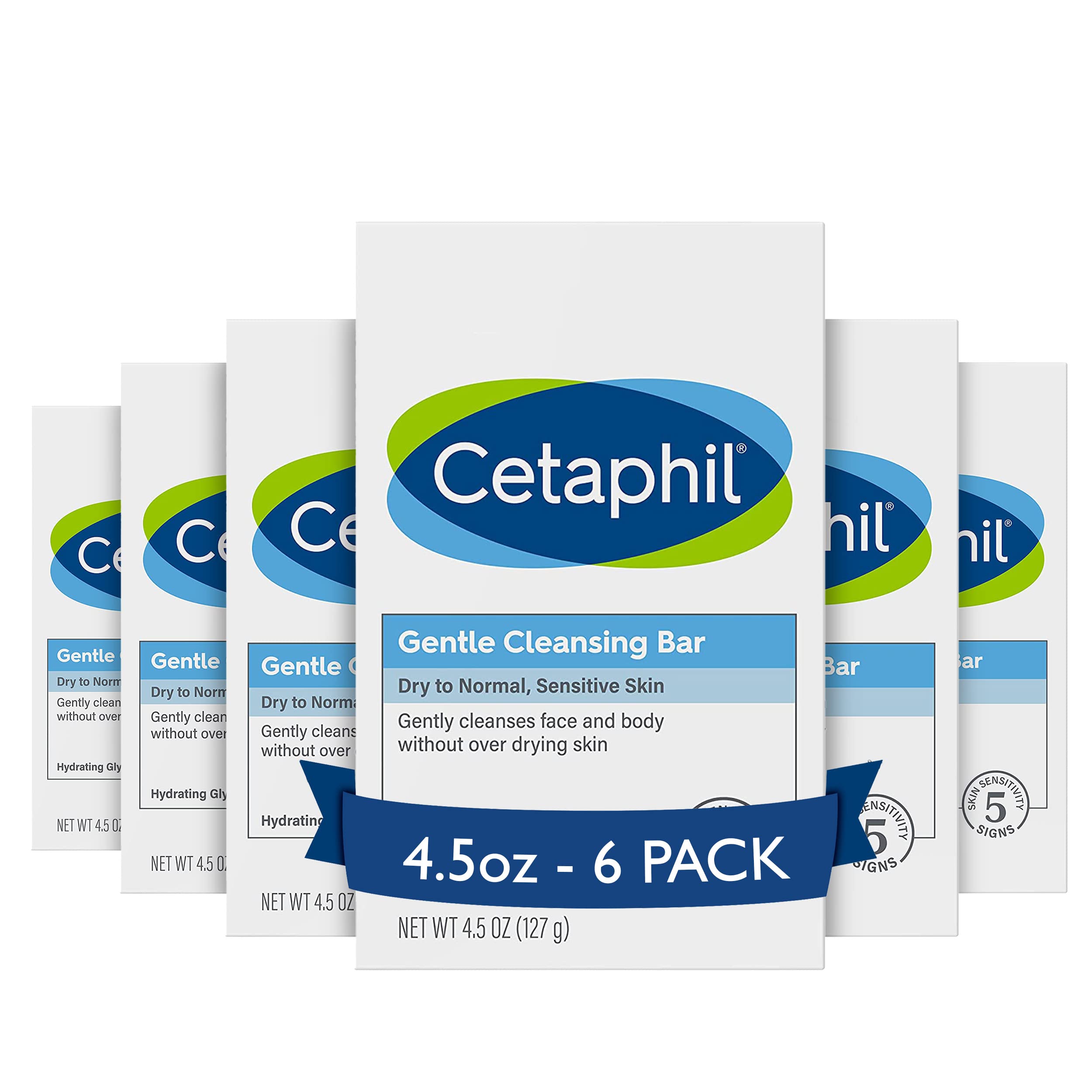 Barra Limpiadora Cetaphil Gentle 133 Ml (paquete De 6), Seca Y Sensible - Venta Internacional.