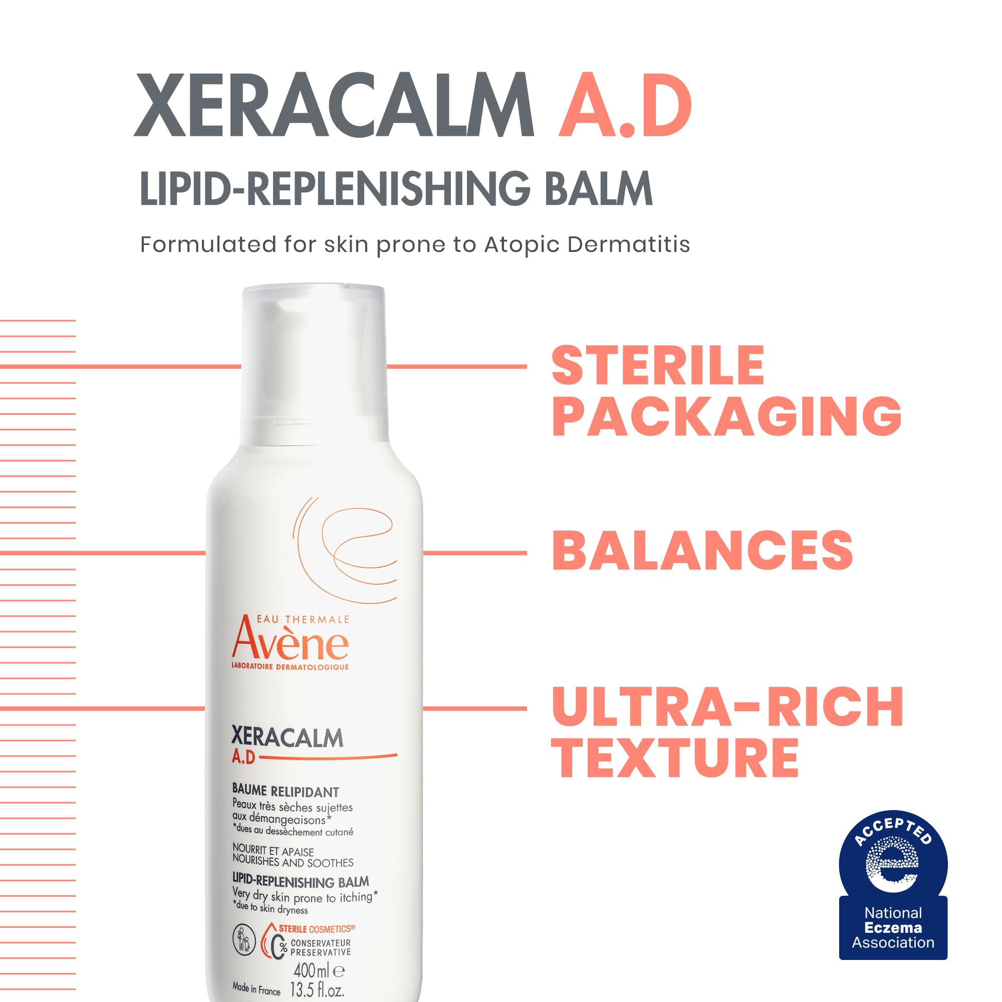 Foto 3 pulgar | Bálsamo Regenerador De Lípidos Eau Thermale Avène Xeracalm A.d 200 Ml - Venta Internacional.