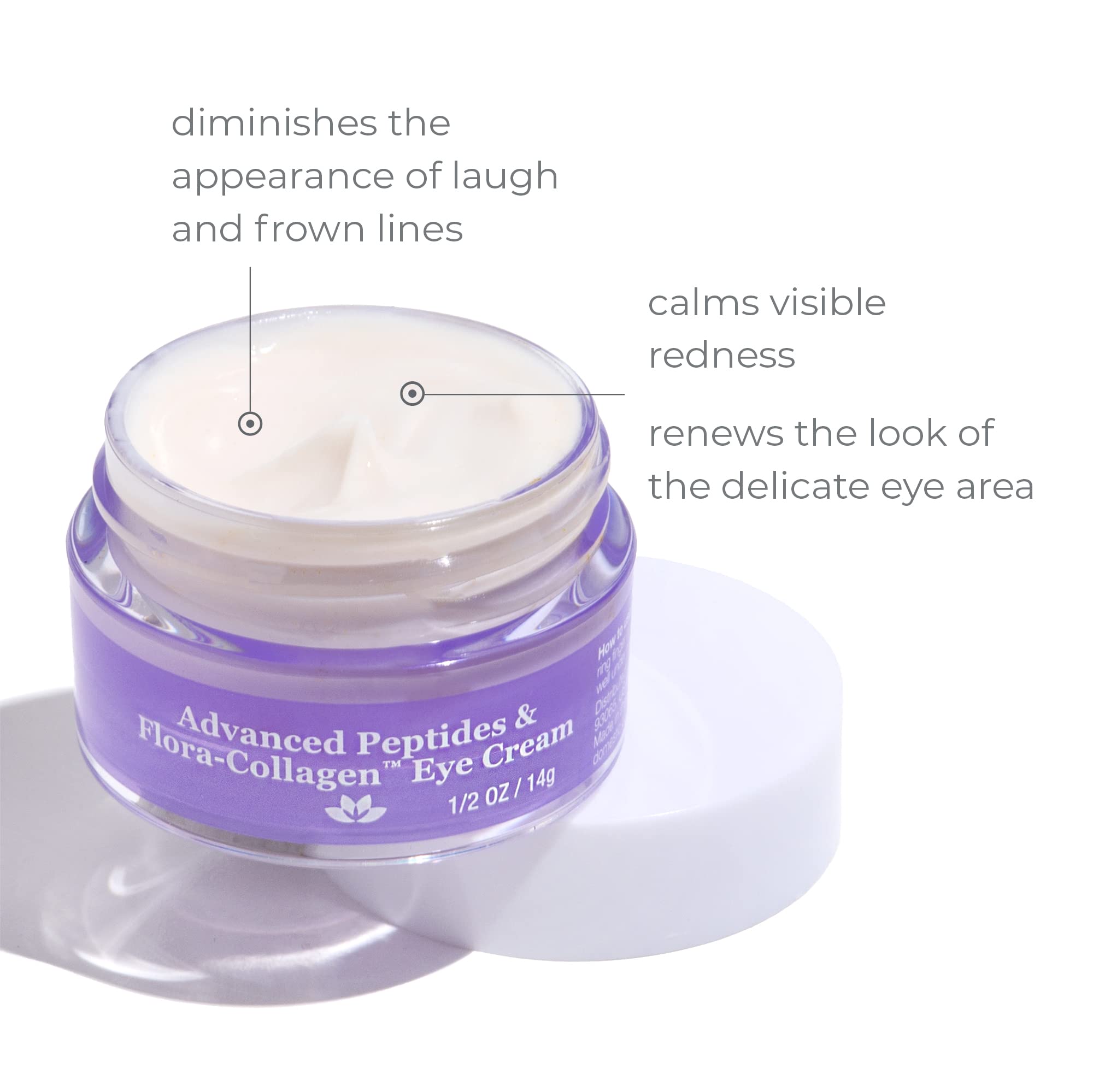 Foto 3 pulgar | Crema Para Ojos Derma E Advanced Peptides Vegan Flora-collagen 15 Ml - Venta Internacional.