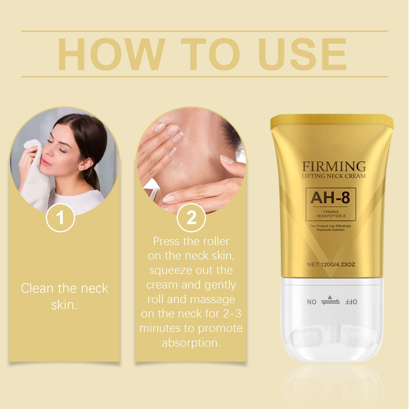 Foto 8 pulgar | Crema Reafirmante Para Cuello Ah-8 Para Piel Espeluznante Con Hexapéptido (3 Unidades) - Venta Internacional.