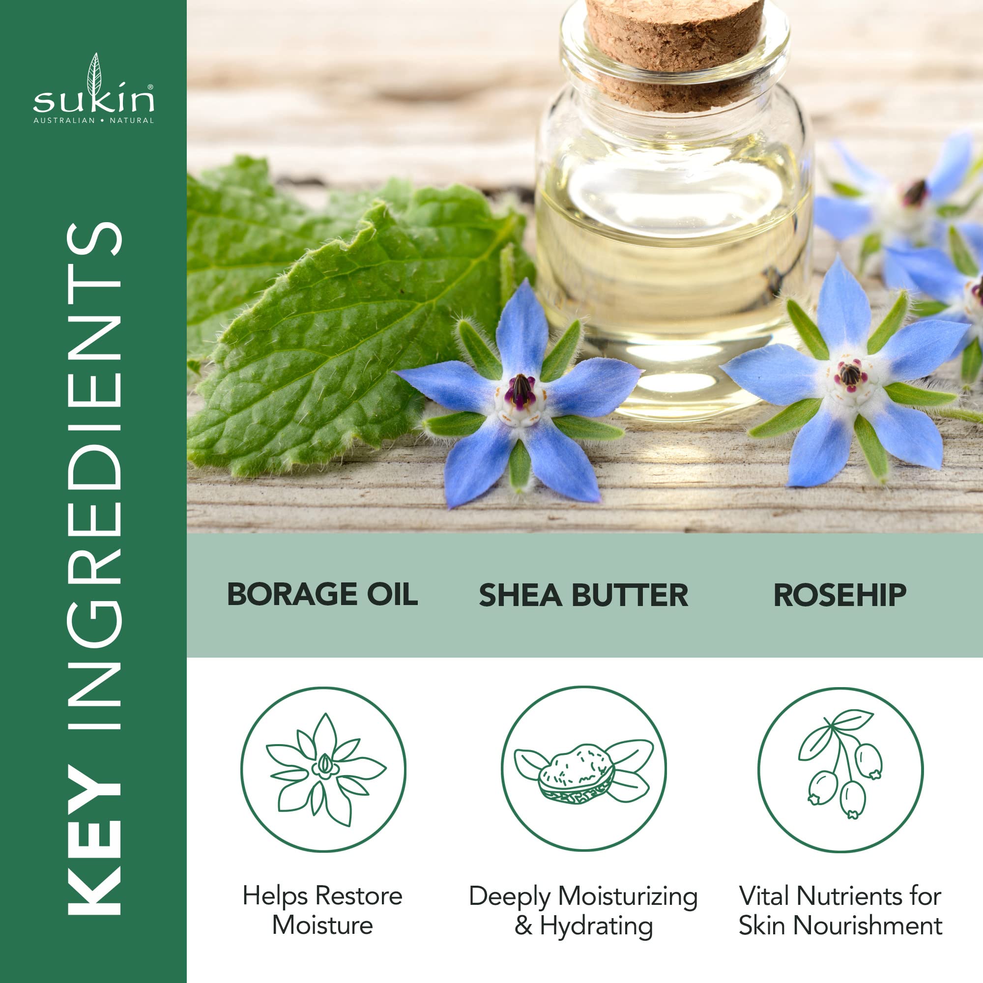 Foto 5 pulgar | Crema De Noche Sukin Organics, Restauradora De Humedad, 120 Ml - Venta Internacional.