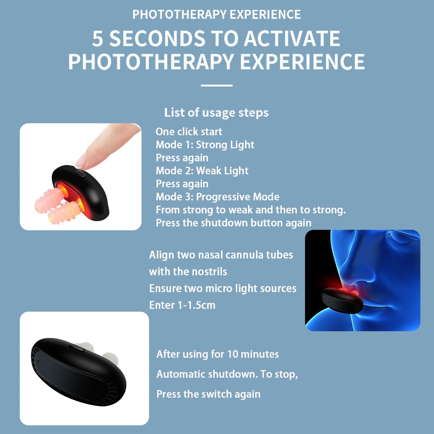 Foto 4 pulgar | Dispositivo De Terapia Nasal Con Luz Roja Para Nariz Y Senos Paranasales (1 Unidad) - Venta Internacional.