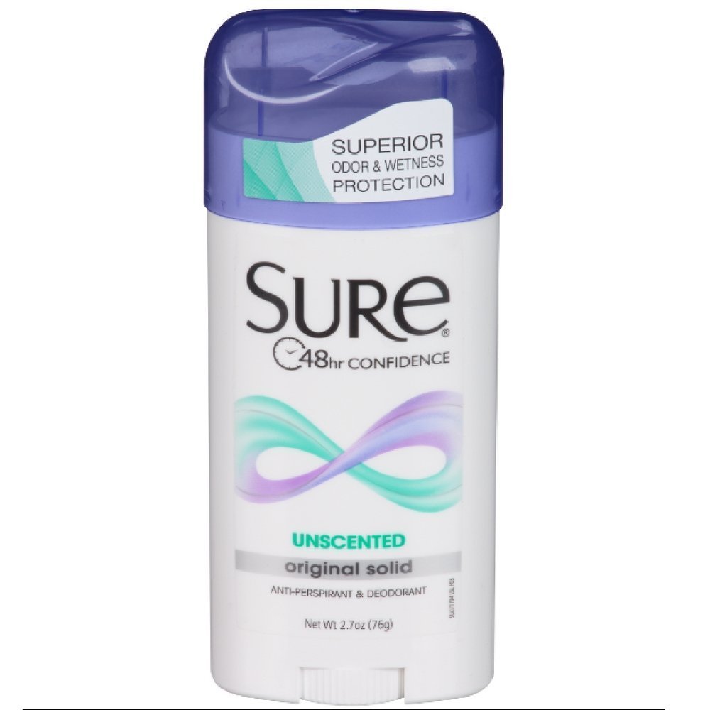 Desodorante Antitranspirante Sure Original Solid Sin Perfume, 80 Ml - Venta Internacional.