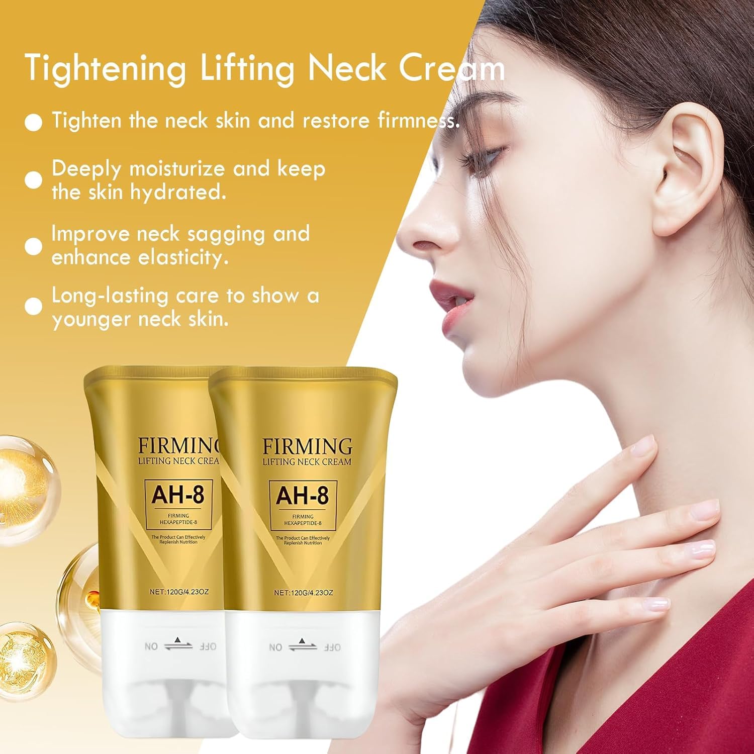 Foto 3 pulgar | Crema Reafirmante Para El Cuello Ah-8 Con Masaje En Rodillo Para Todo Tipo De Piel - Venta Internacional.