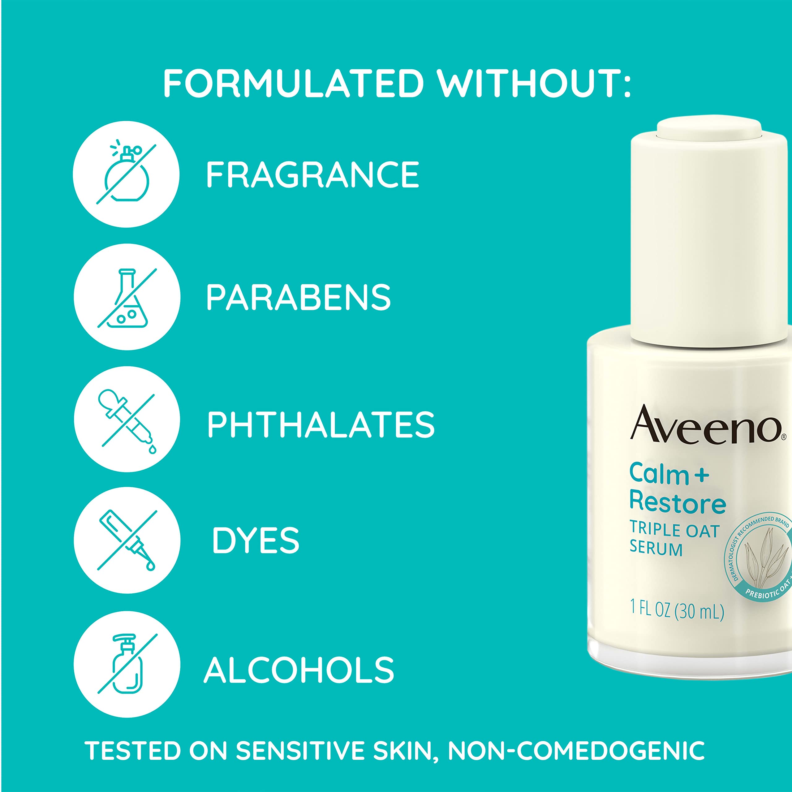 Foto 7 pulgar | Sérum Facial Aveeno Calm + Restore Triple Oat 30 Ml Sensitive - Venta Internacional.