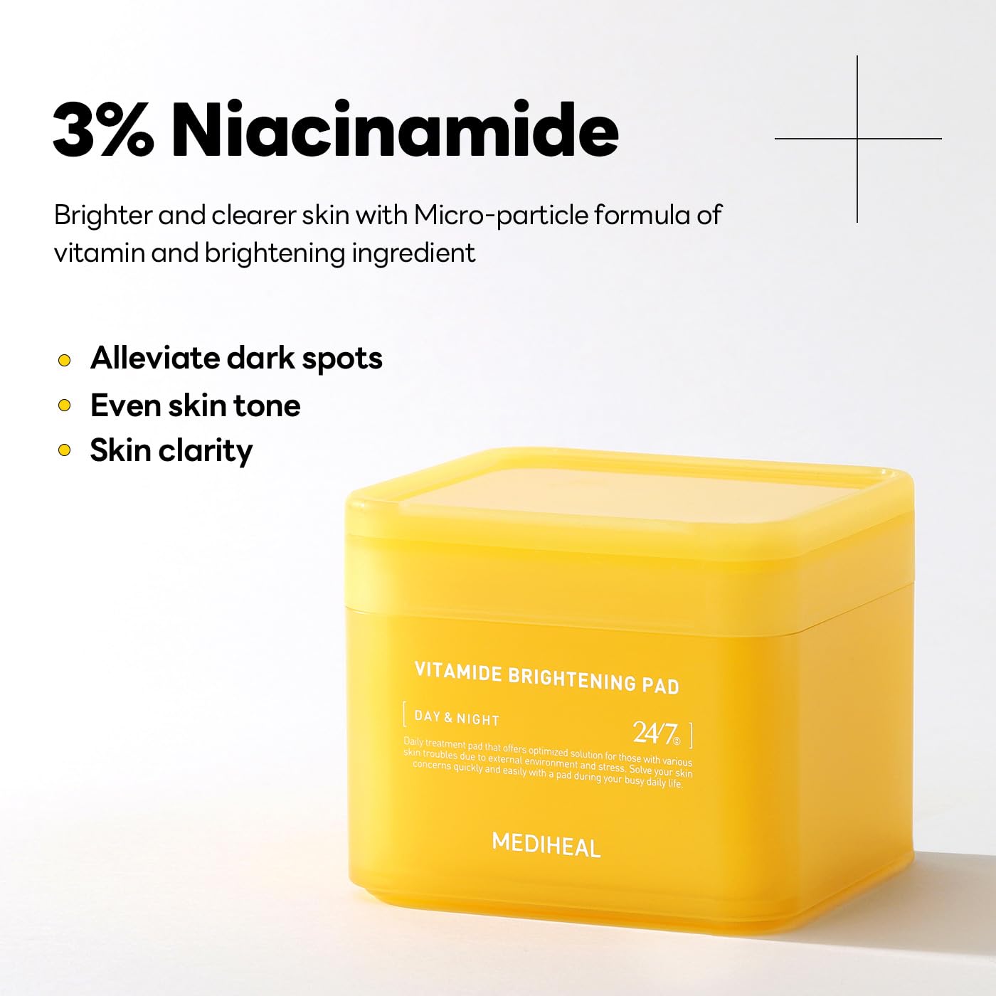 Foto 4 pulgar | Almohadillas De Tóner Mediheal Vitamide Brightening 100 Pastillas Veganas - Venta Internacional.