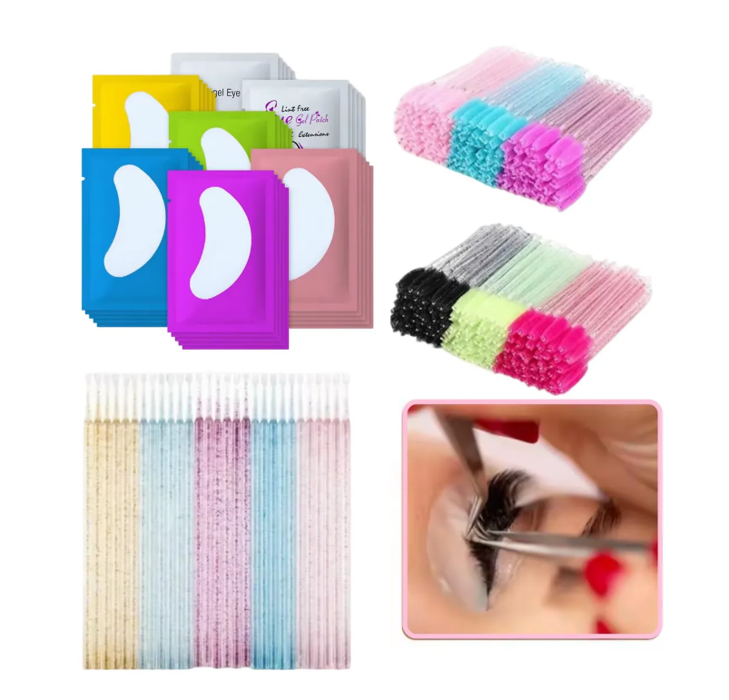 Foto 1 | 50 Parches De Hidrogel+50 Cepillo Glitter+100 Microbrush