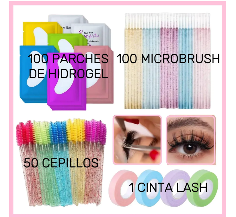 Foto 2 | 50 Parches De Hidrogel+50 Cepillo Glitter+100 Microbrush