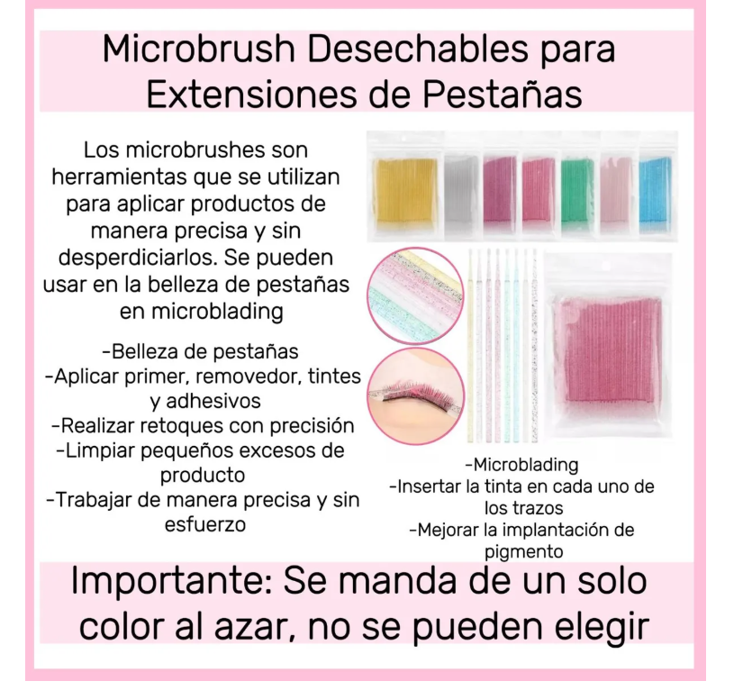 Foto 3 | 50 Parches De Hidrogel+50 Cepillo Glitter+100 Microbrush