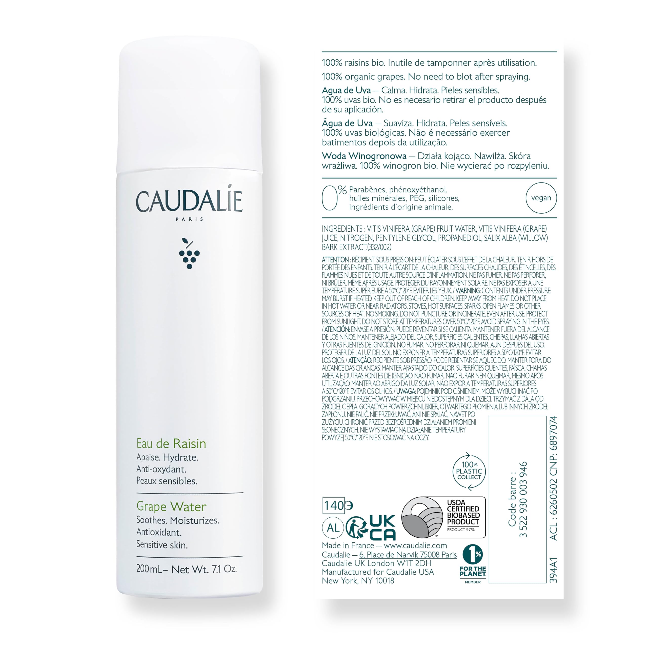 Foto 7 pulgar | Bruma Facial Hidratante Caudalie Grape Water For Face - Venta Internacional.