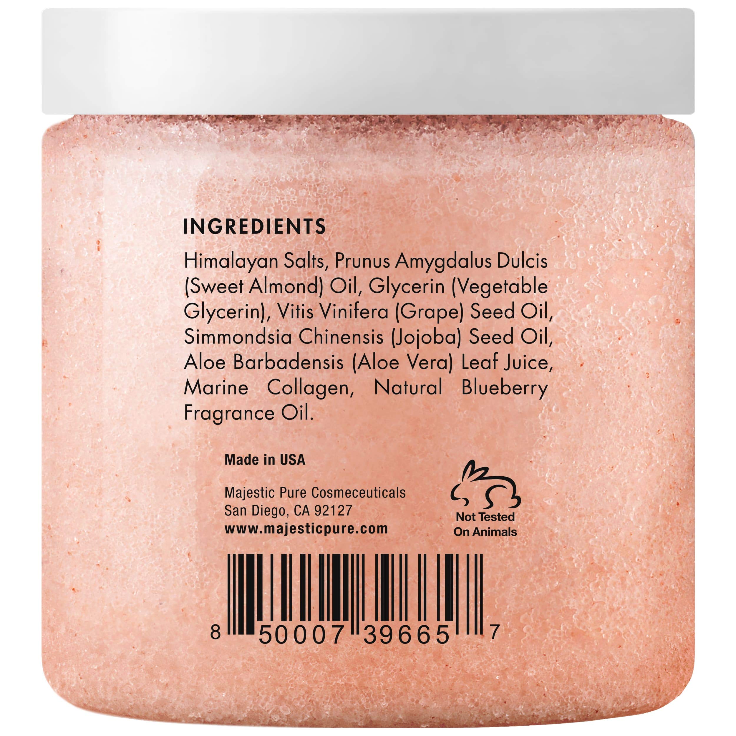 Foto 8 pulgar | Exfoliante Corporal Majestic Pure De Sal Rosa Del Himalaya Con Colágeno, 300 Ml - Venta Internacional.