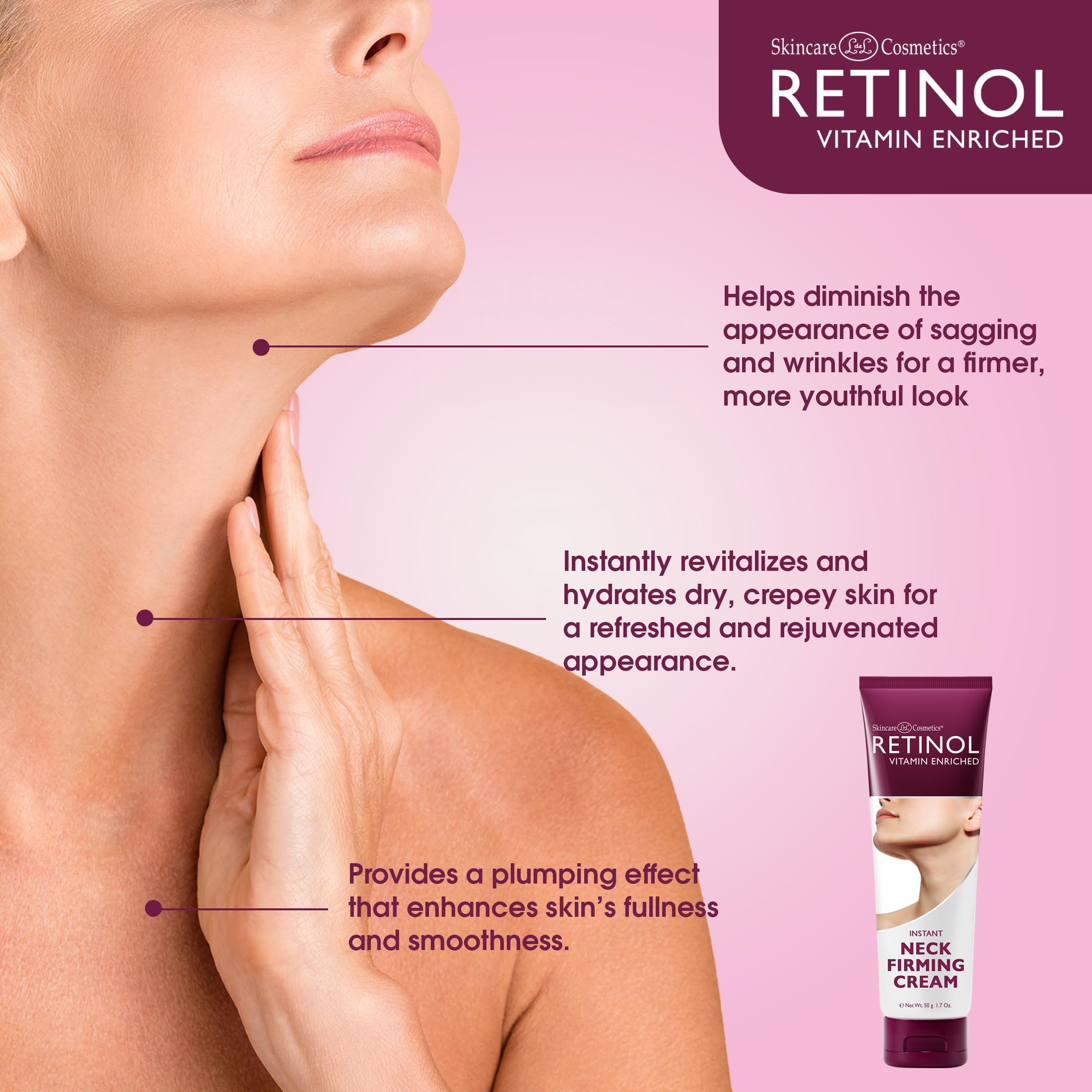 Foto 4 pulgar | Crema Reafirmante Para Cuello Retinol Antiedad 50 Ml - Venta Internacional.