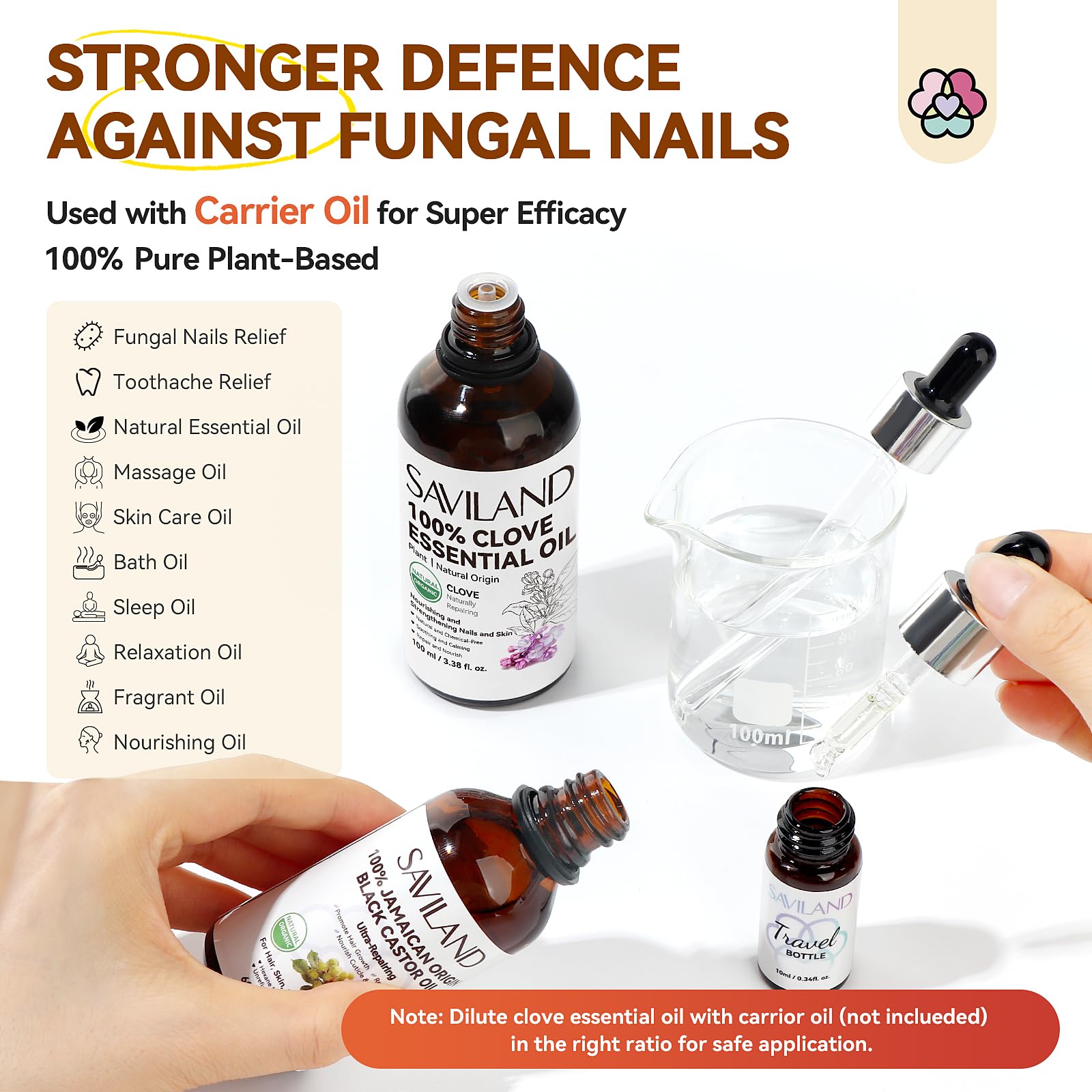 Foto 7 pulgar | Tratamiento De Hongos En Uñas Y Uñas, Aceite De Clavo Saviland 2024, 30 Ml - Venta Internacional.
