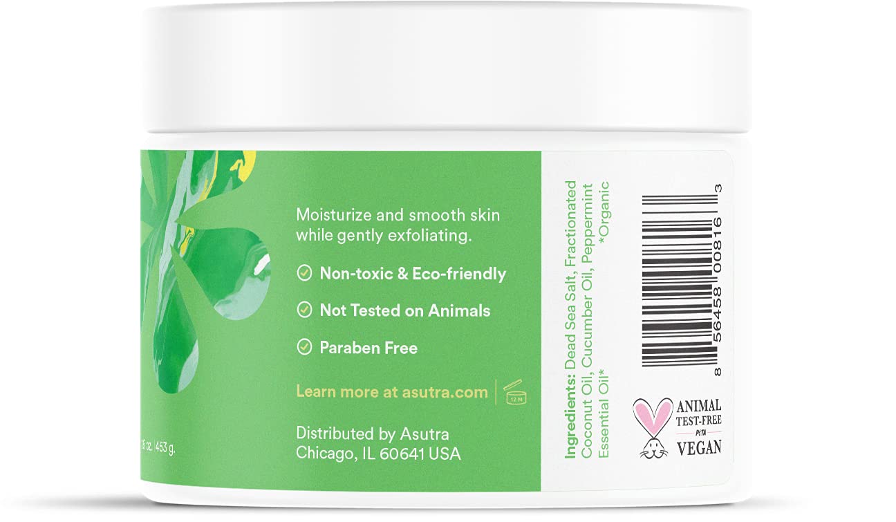 Foto 4 pulgar | Exfoliante Corporal Asutra Sal Del Mar Muerto Con Aceites De Coco Y Pepino 480 Ml - Venta Internacional.