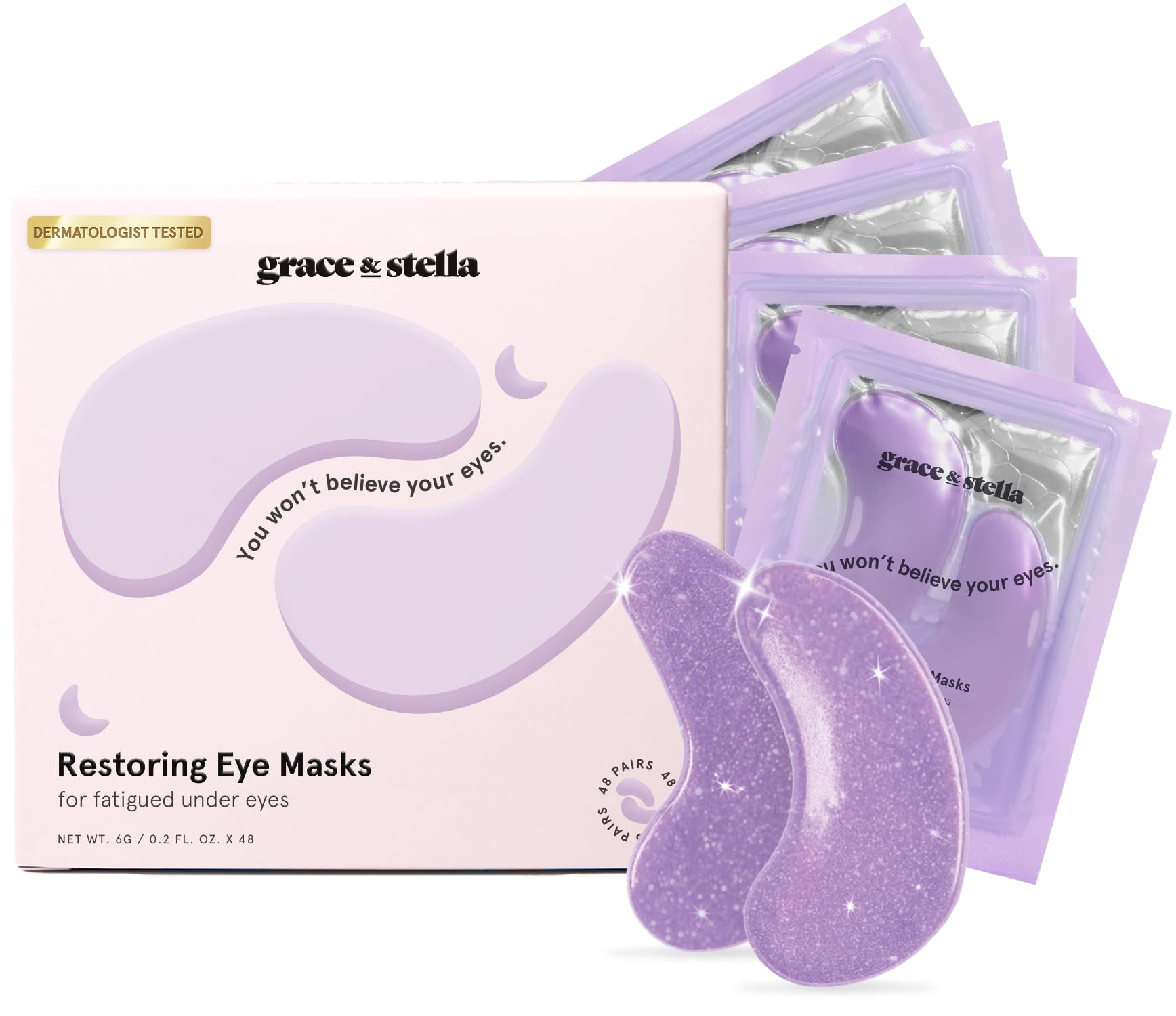 Foto 2 pulgar | Gel Restaurador Grace & Stella Para Debajo De Los Ojos, 48 Pares - Venta Internacional.