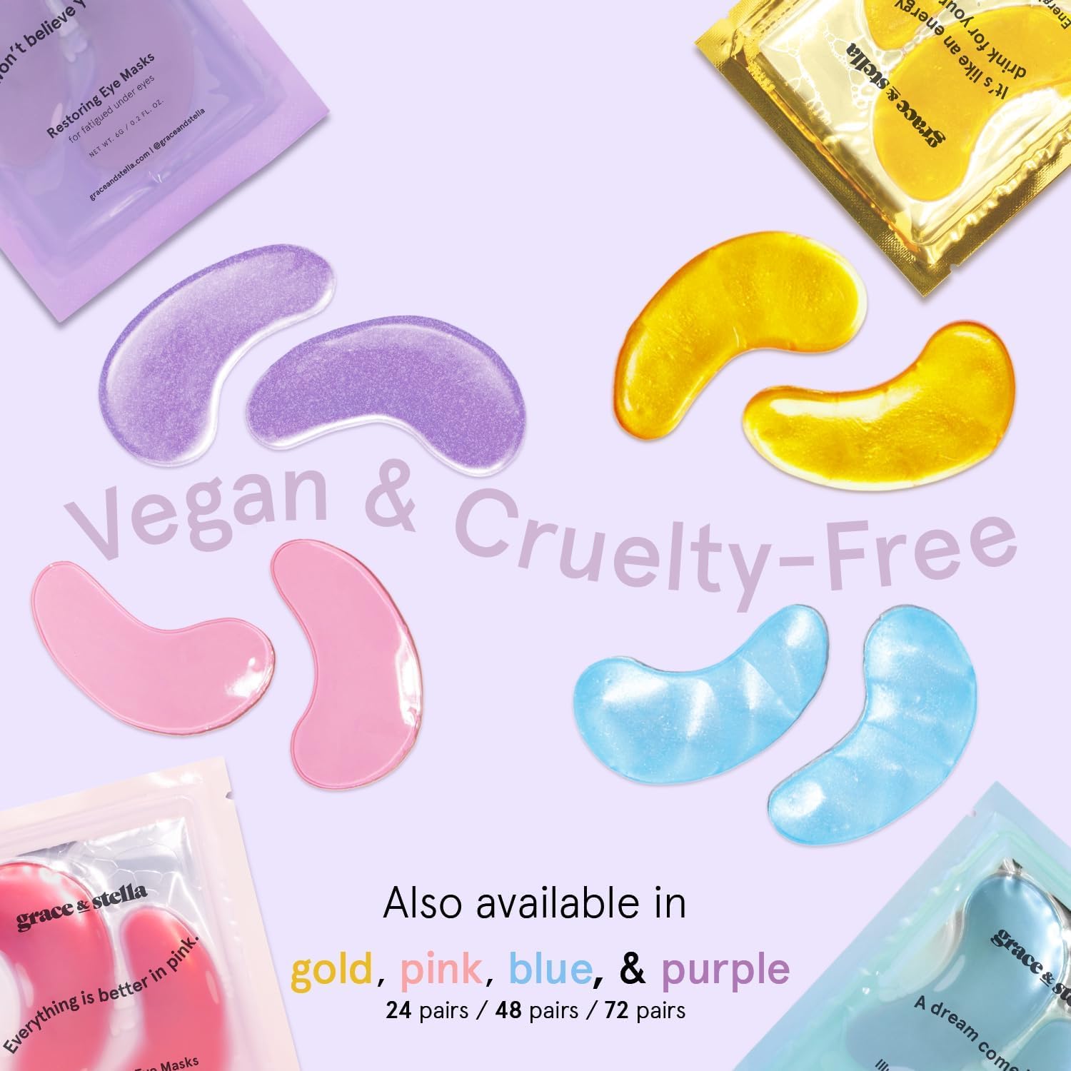 Foto 5 | Gel Restaurador Grace & Stella Para Debajo De Los Ojos, 48 Pares - Venta Internacional.